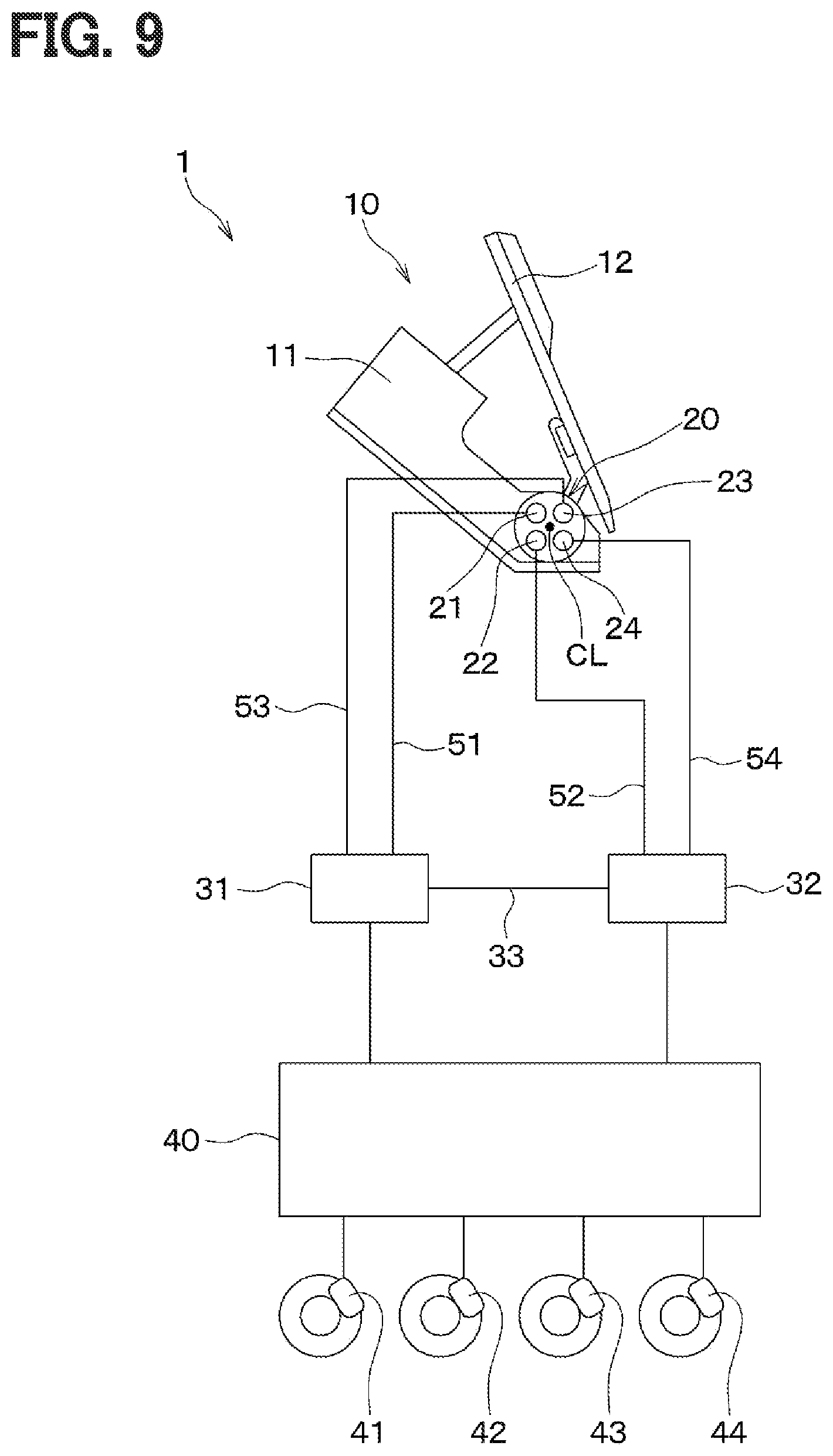 Patent US12472917 Figure 9 – Brake system