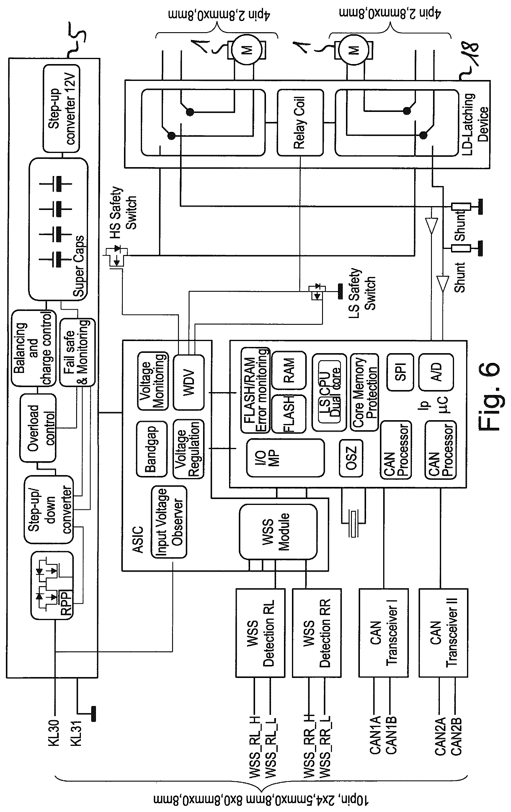 Patent US12472918 Figure 6 – Brake system