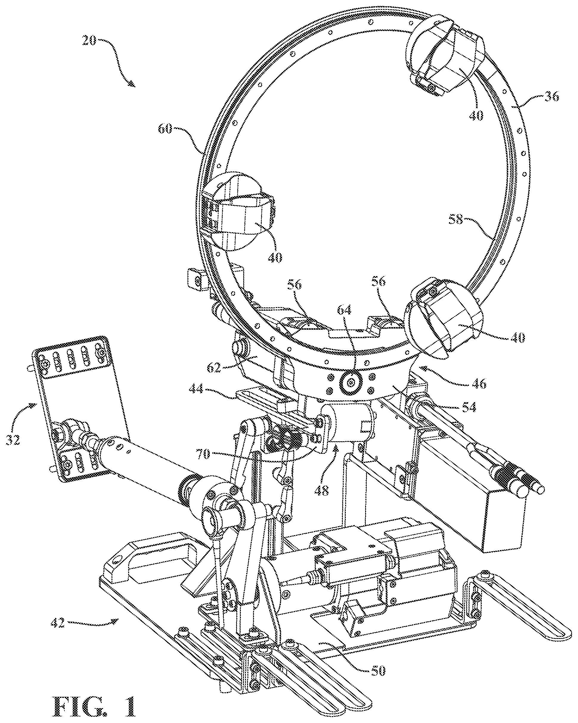 Patent US12472920 Figure 1 – System and method for force compensation in a robotic driving system