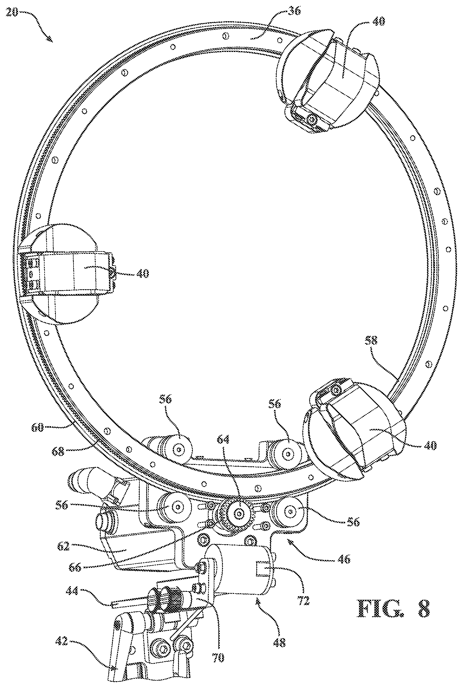 Patent US12472920 Figure 8 – System and method for force compensation in a robotic driving system