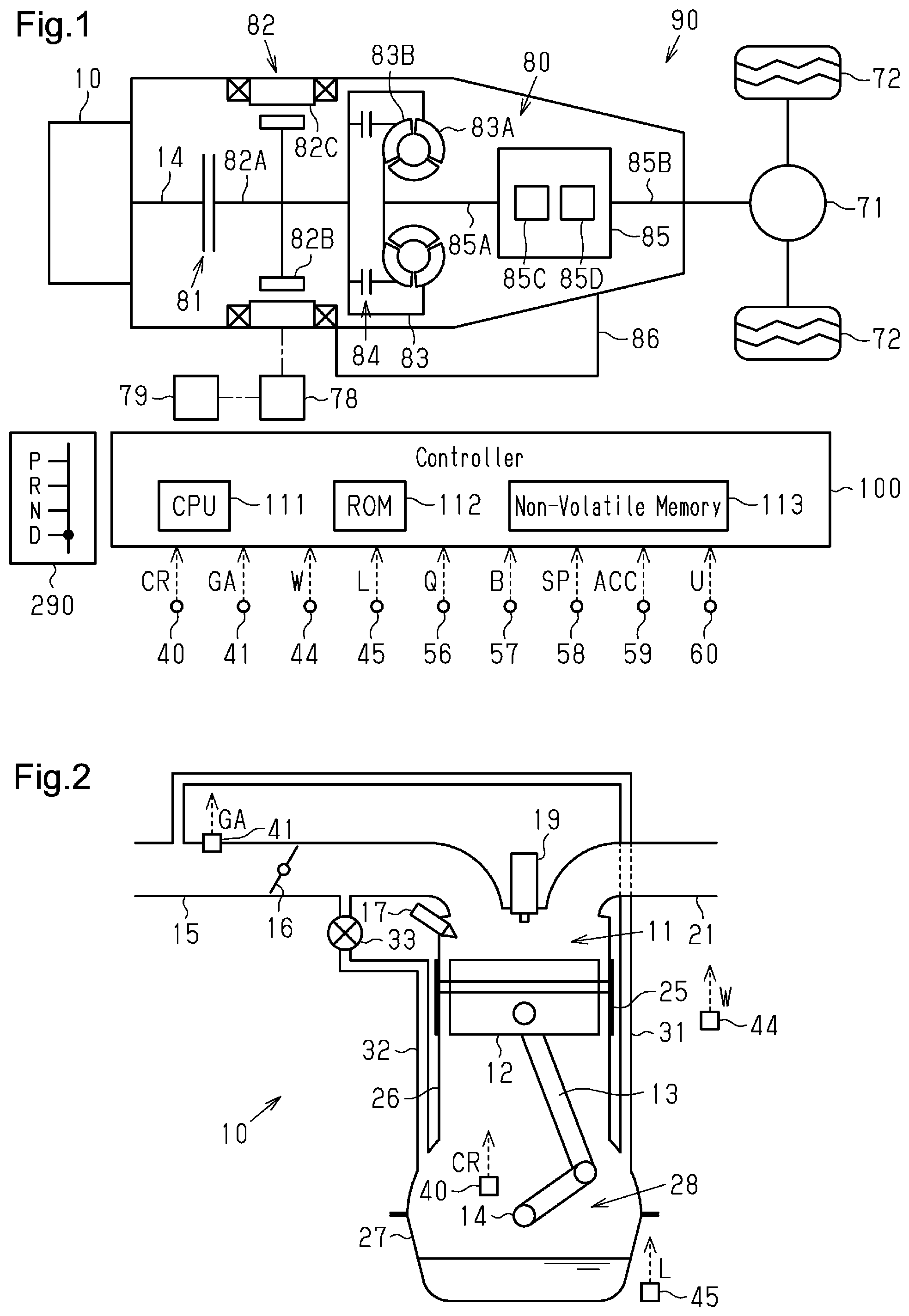 Patent US12472931 Figure 1 – Controller and control method for vehicle