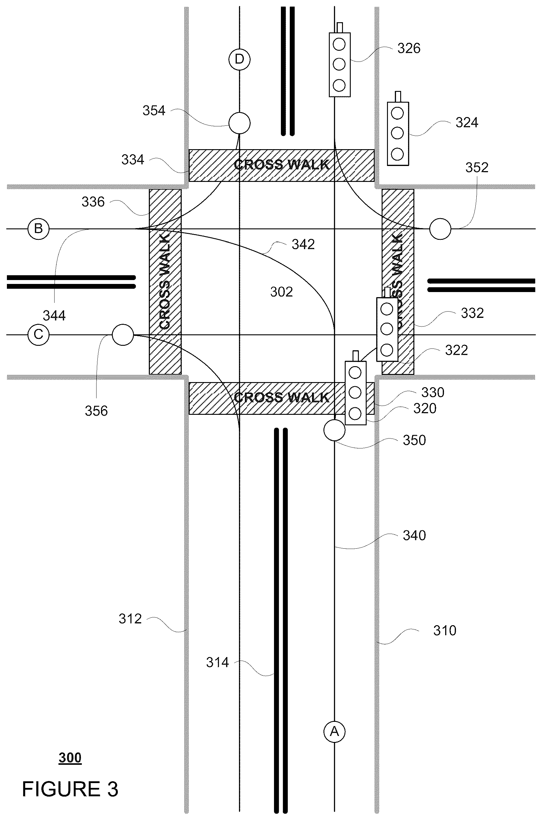 Patent US12472941 Figure 3 – Traffic signal response for autonomous vehicles