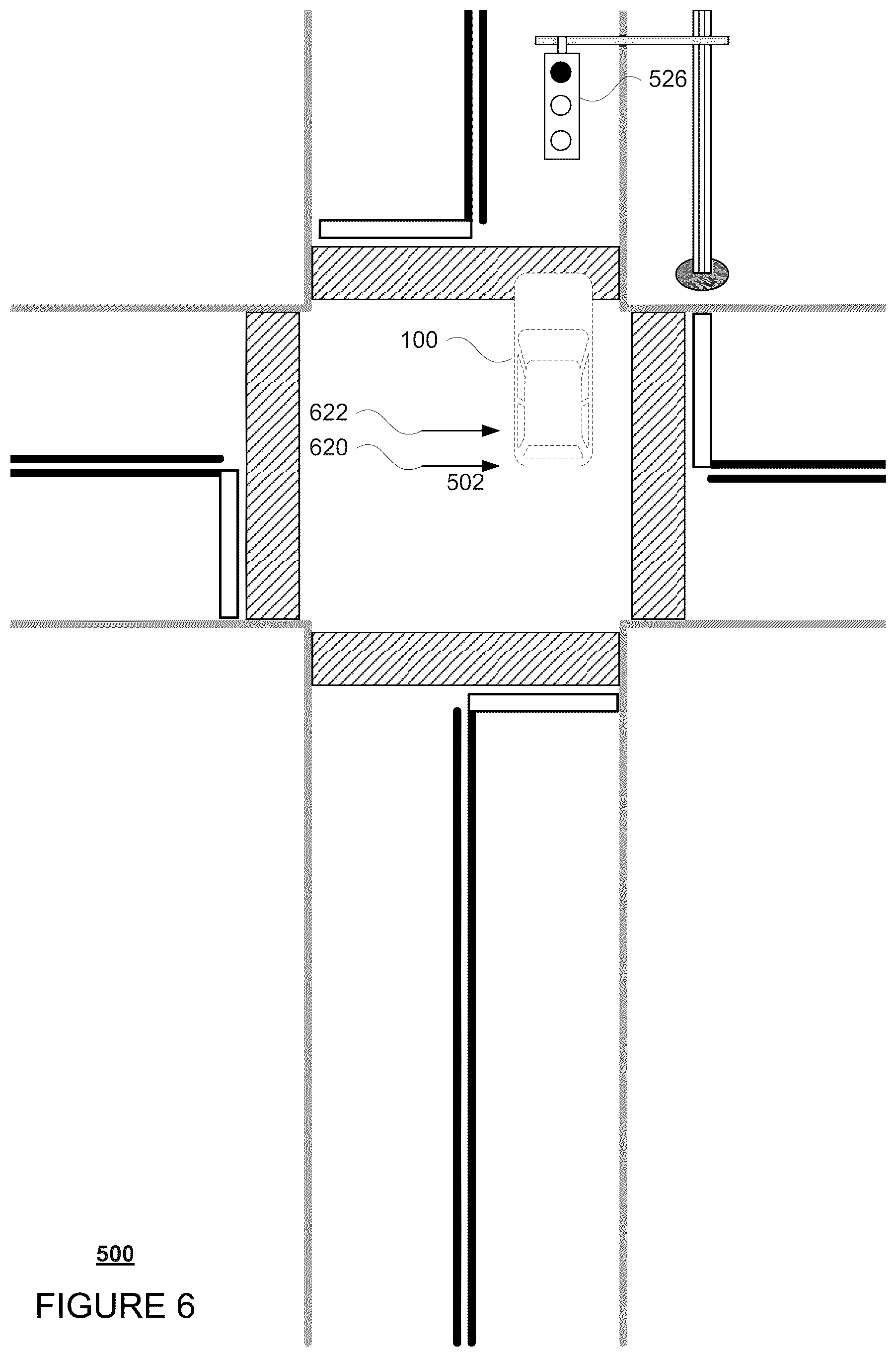 Patent US12472941 Figure 6 – Traffic signal response for autonomous vehicles