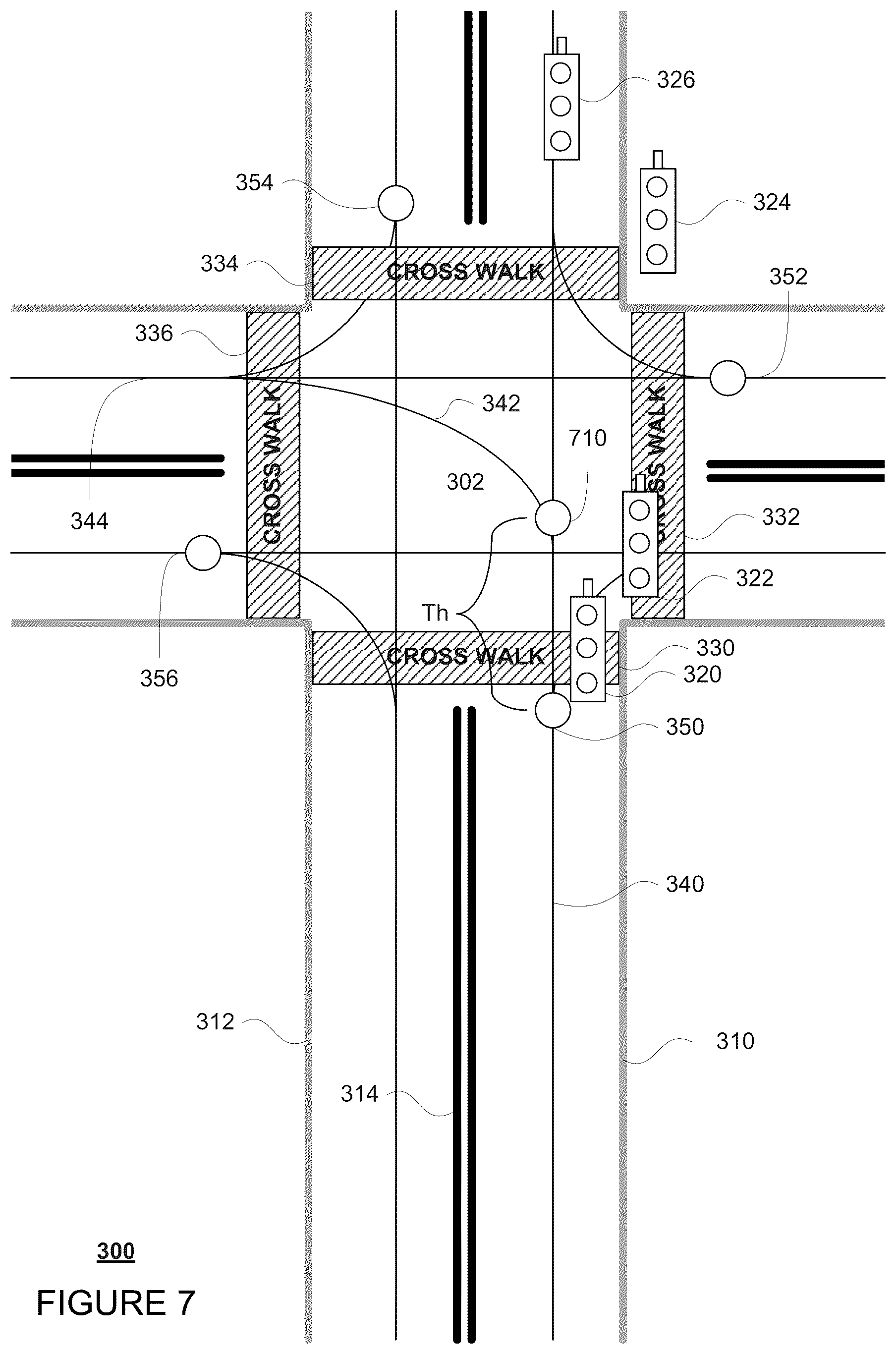 Patent US12472941 Figure 7 – Traffic signal response for autonomous vehicles