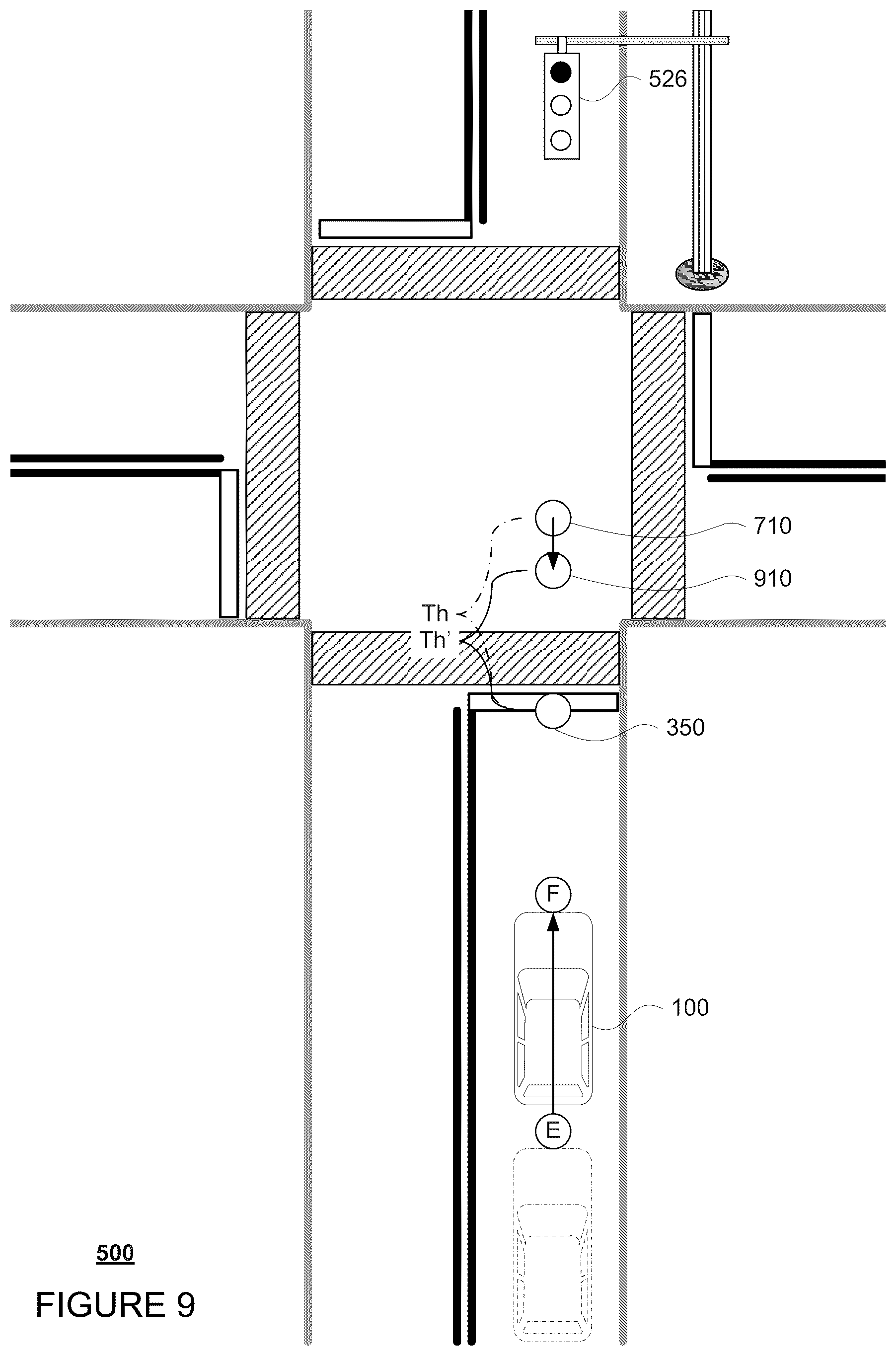 Patent US12472941 Figure 9 – Traffic signal response for autonomous vehicles
