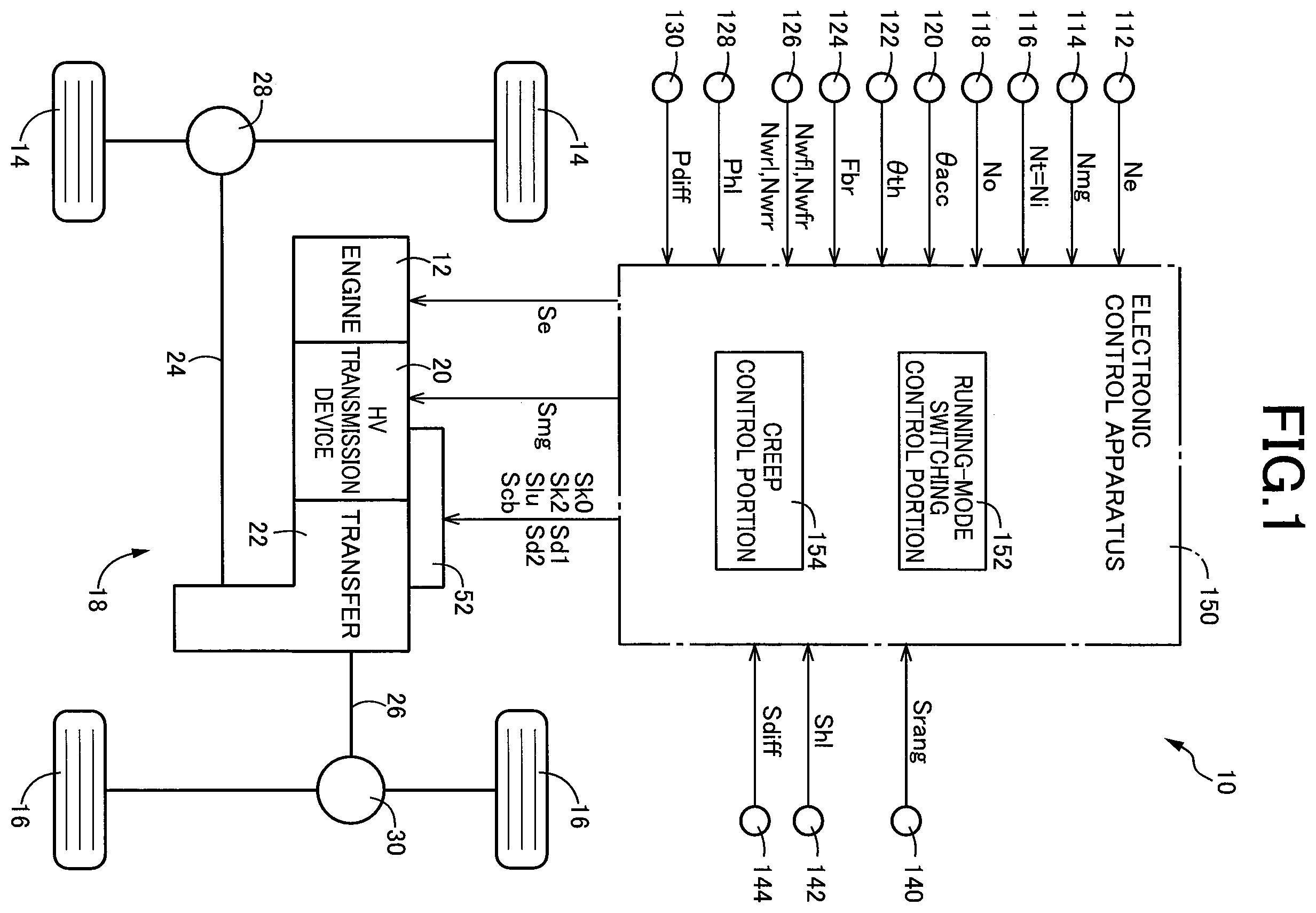 Patent US12472947 Figure 1 – Control apparatus for electric vehicle