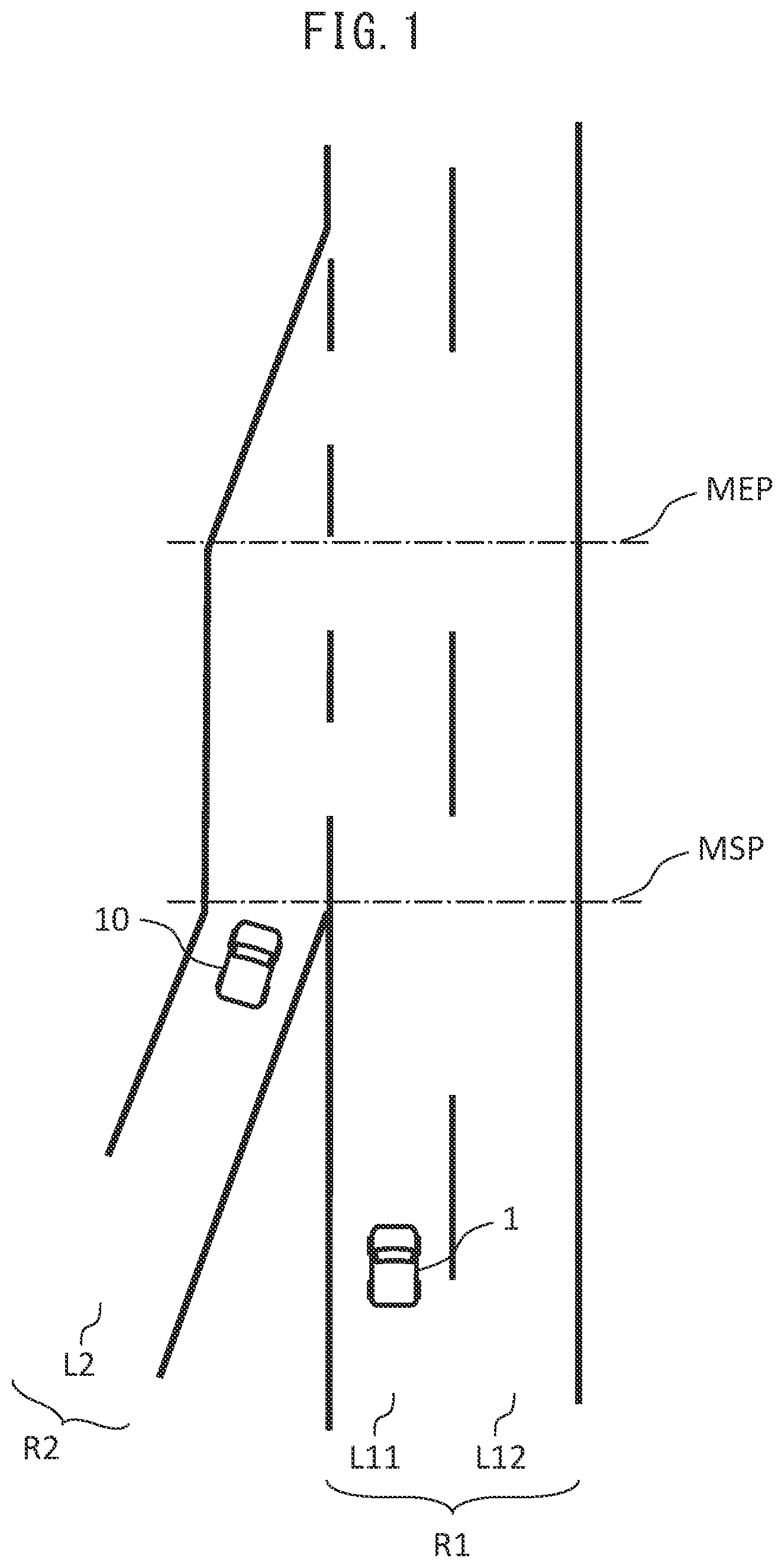 Patent US12472949 Figure 1 – Travel controller and travel control method