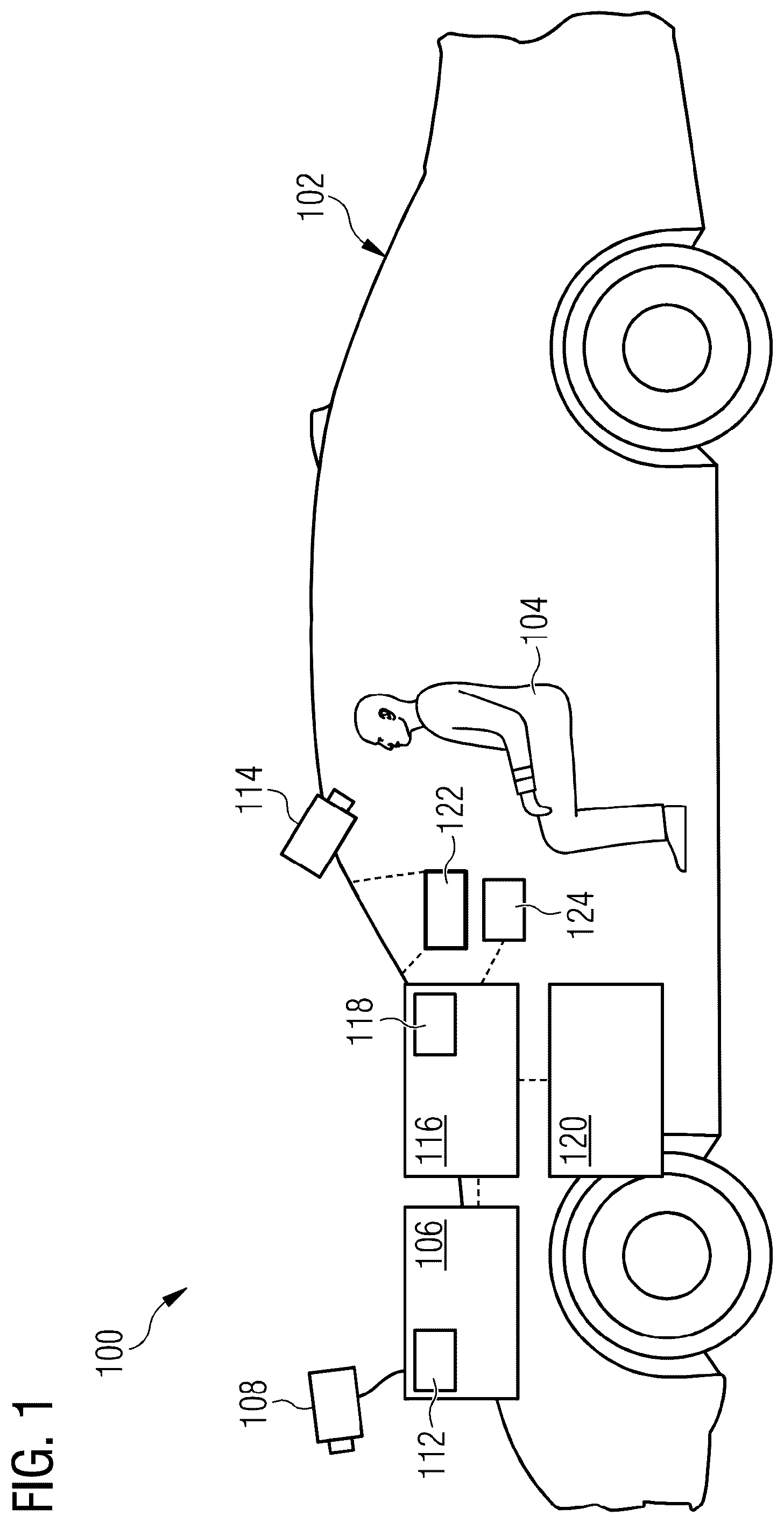Patent US12472953 Figure 1 – Device and method for determining a lane change recommendation for a vehicle