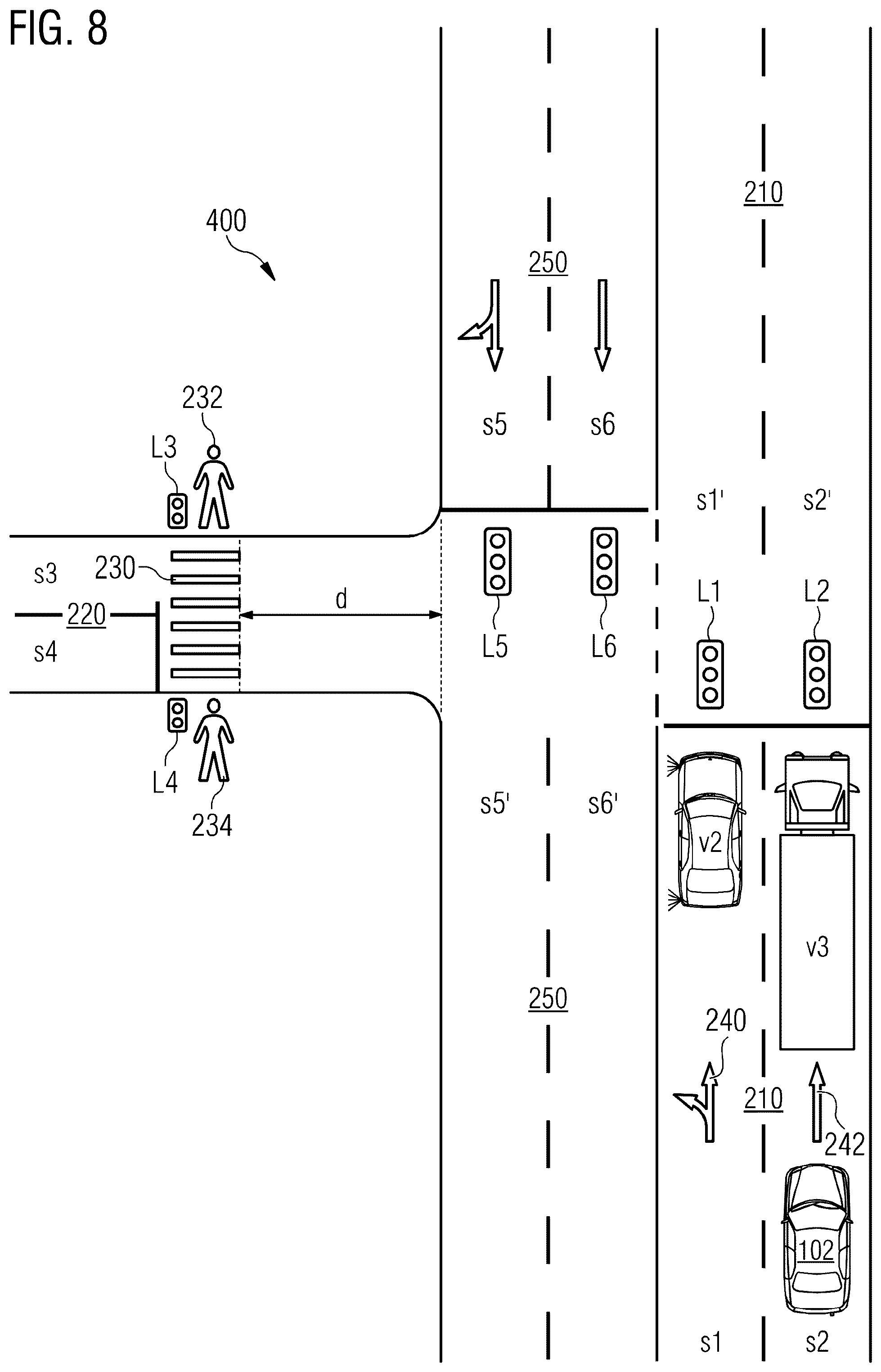 Patent US12472953 Figure 8 – Device and method for determining a lane change recommendation for a vehicle