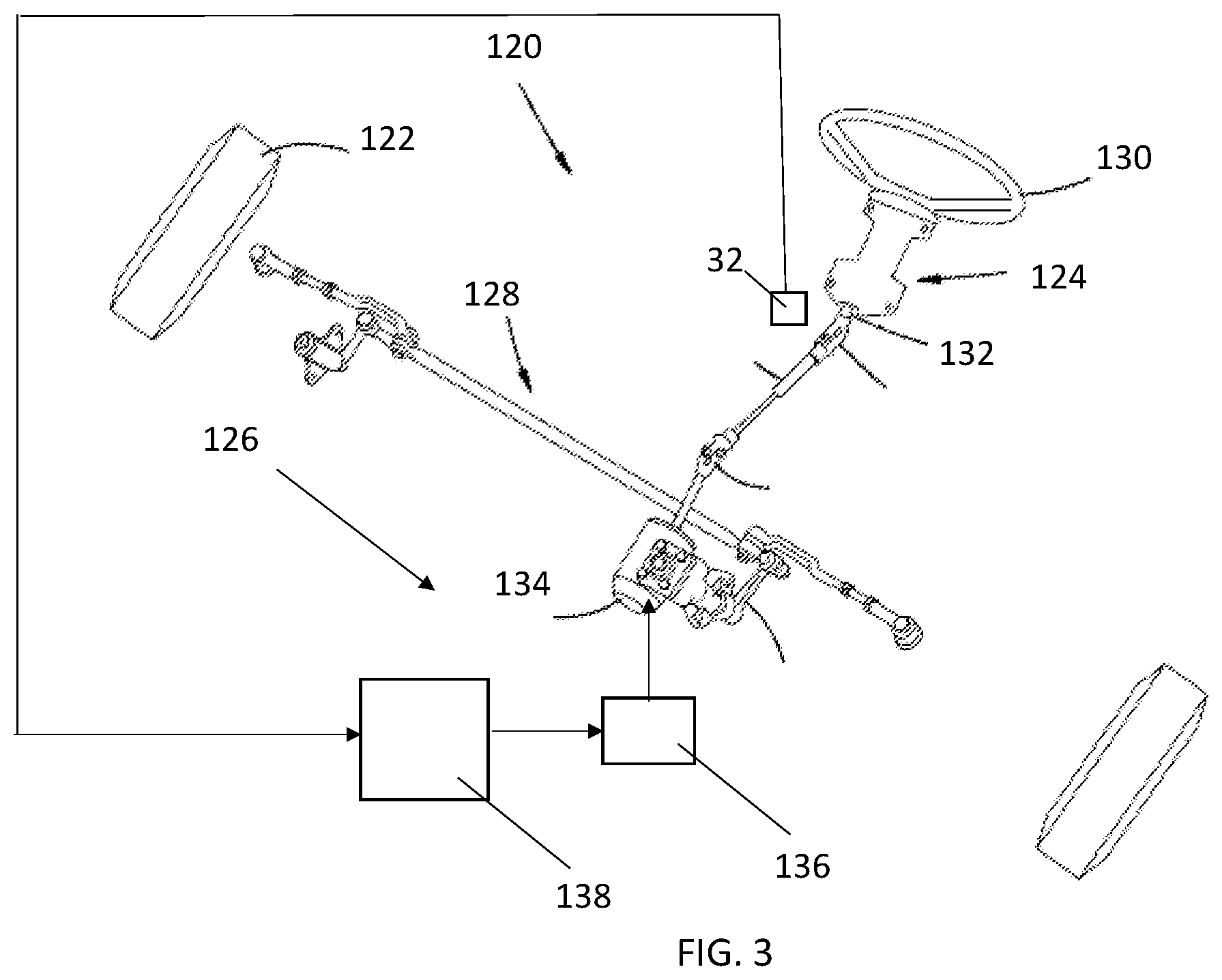 Patent US12472962 Figure 3 – System and method for testing vehicle brake and steering systems