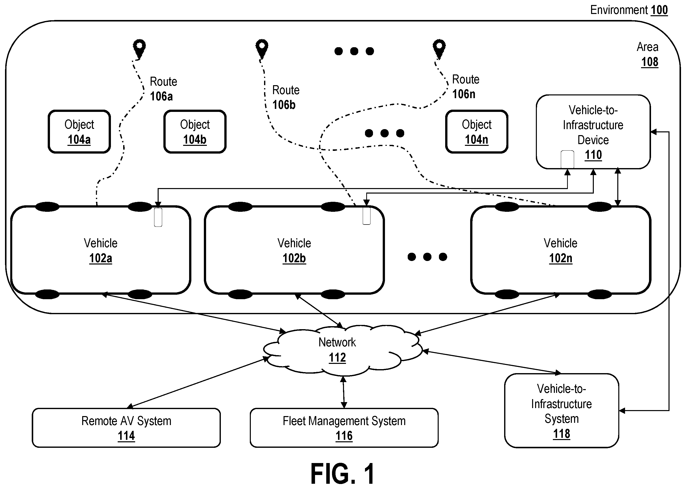 Patent US12472966 — Optimizing alerts for vehicles experiencing stuck conditions — Figure 1
