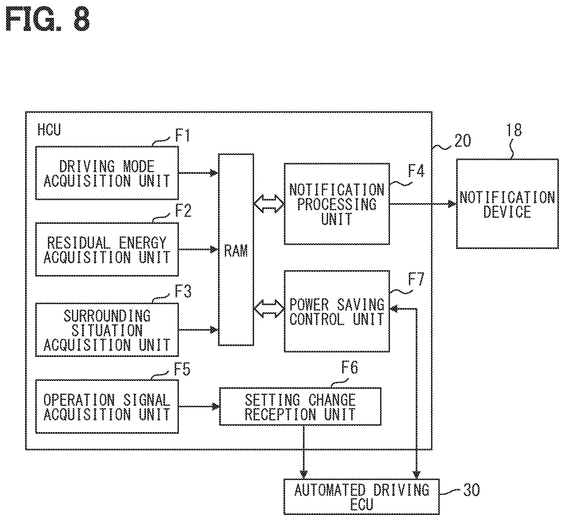 Patent US12472969 Figure 7 – Vehicle notification for decrease in the residual fuel/energy