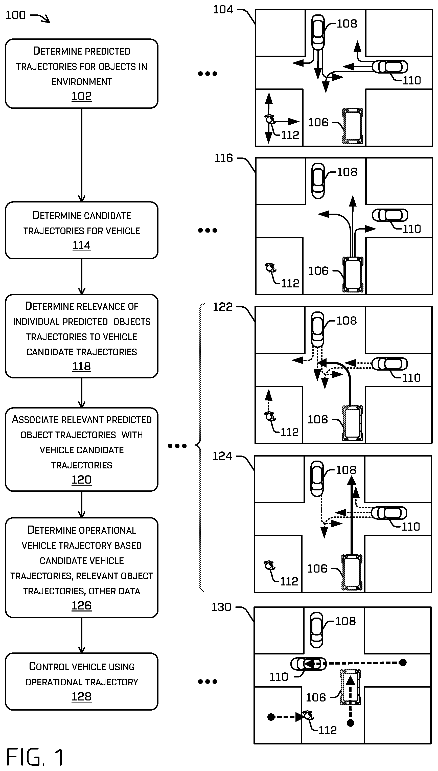 Patent US12472980 Figure 1 – Object relevance filtering