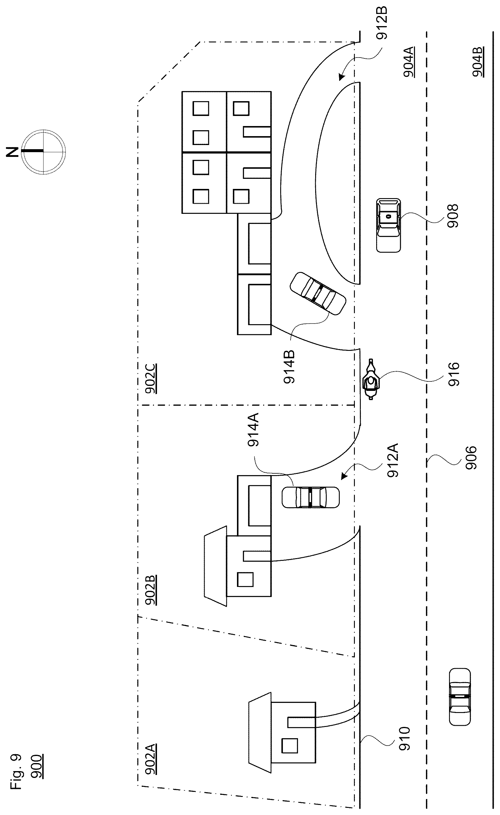 Patent US12472987 Figure 17 – Pick-up and drop-off signals for managing double parking obstruction