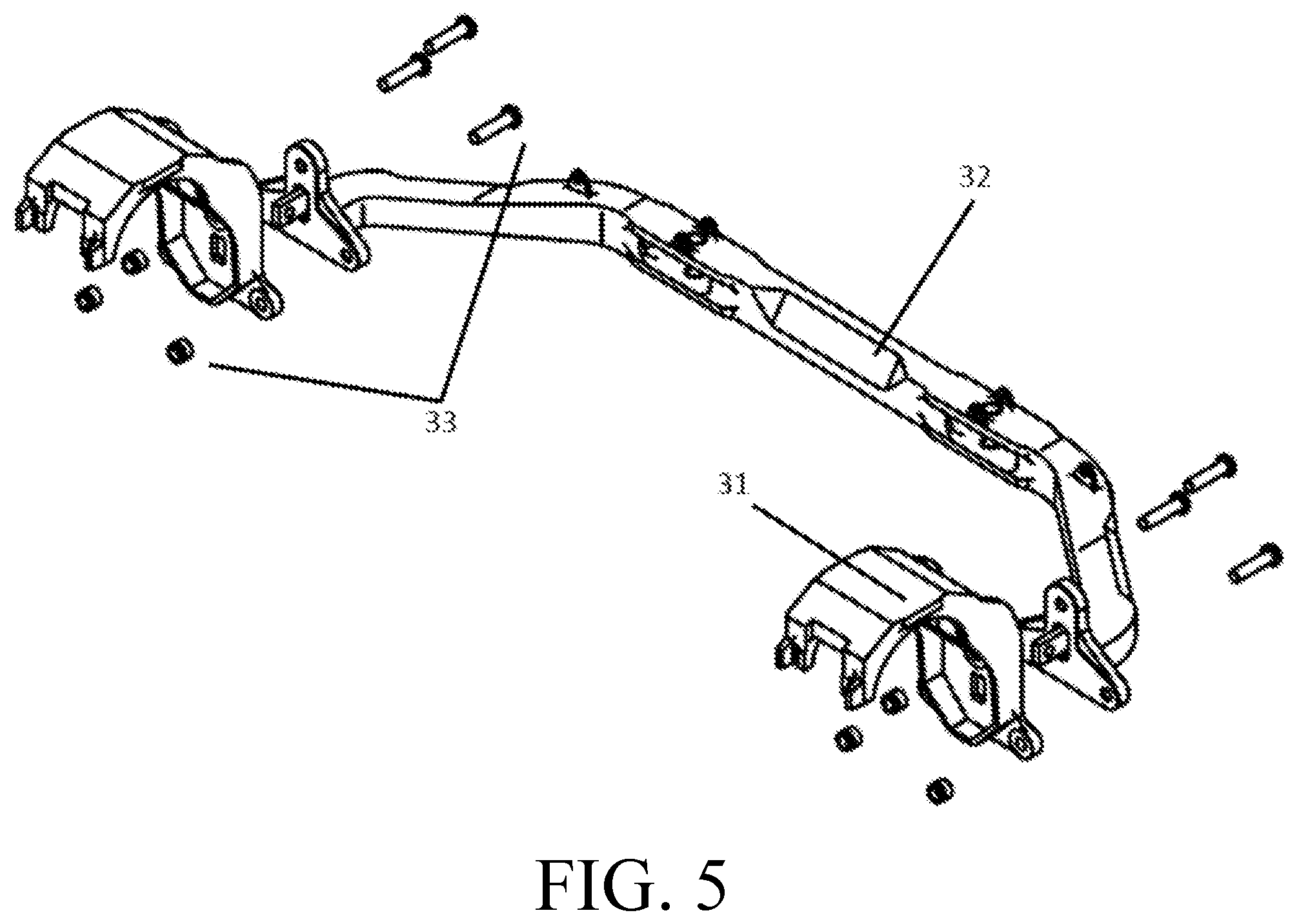 Patent US12472996 Figure 5 – Underneath type railway freight car bogie wheelset radial device