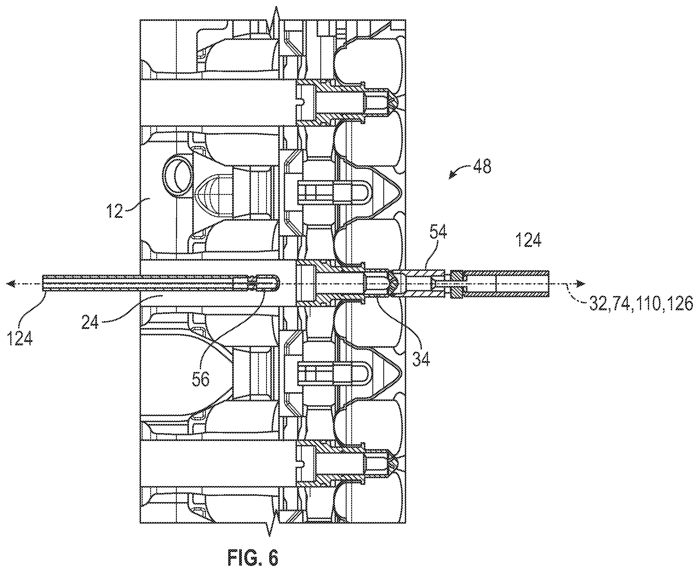 Patent US12479013 Figure 5 – Tooling assembly for cleaning a cylinder head using pressurized fluid and a method for the same