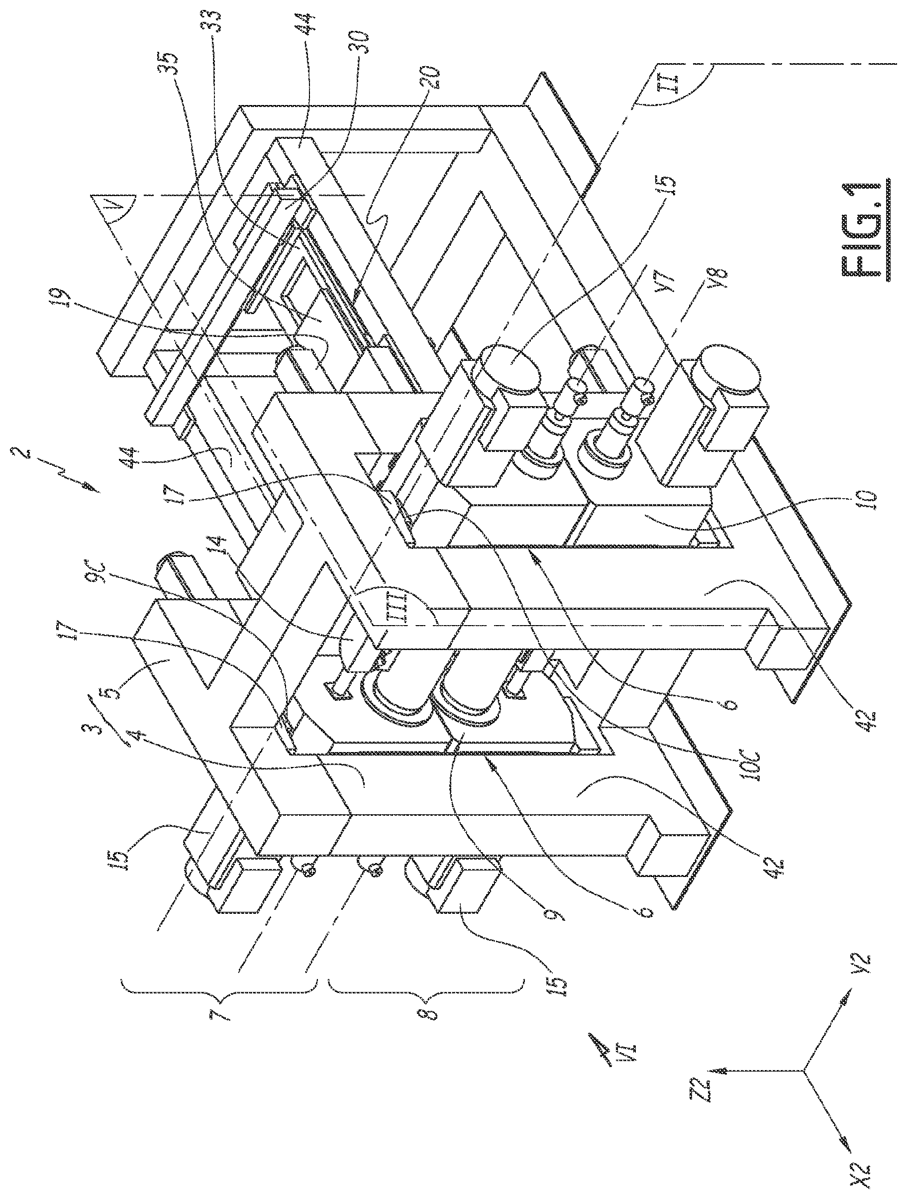 Patent US12479017 Figure 1 – Billet rolling mill equipped with a manipulator subassembly and method for controlling such a rolling mill