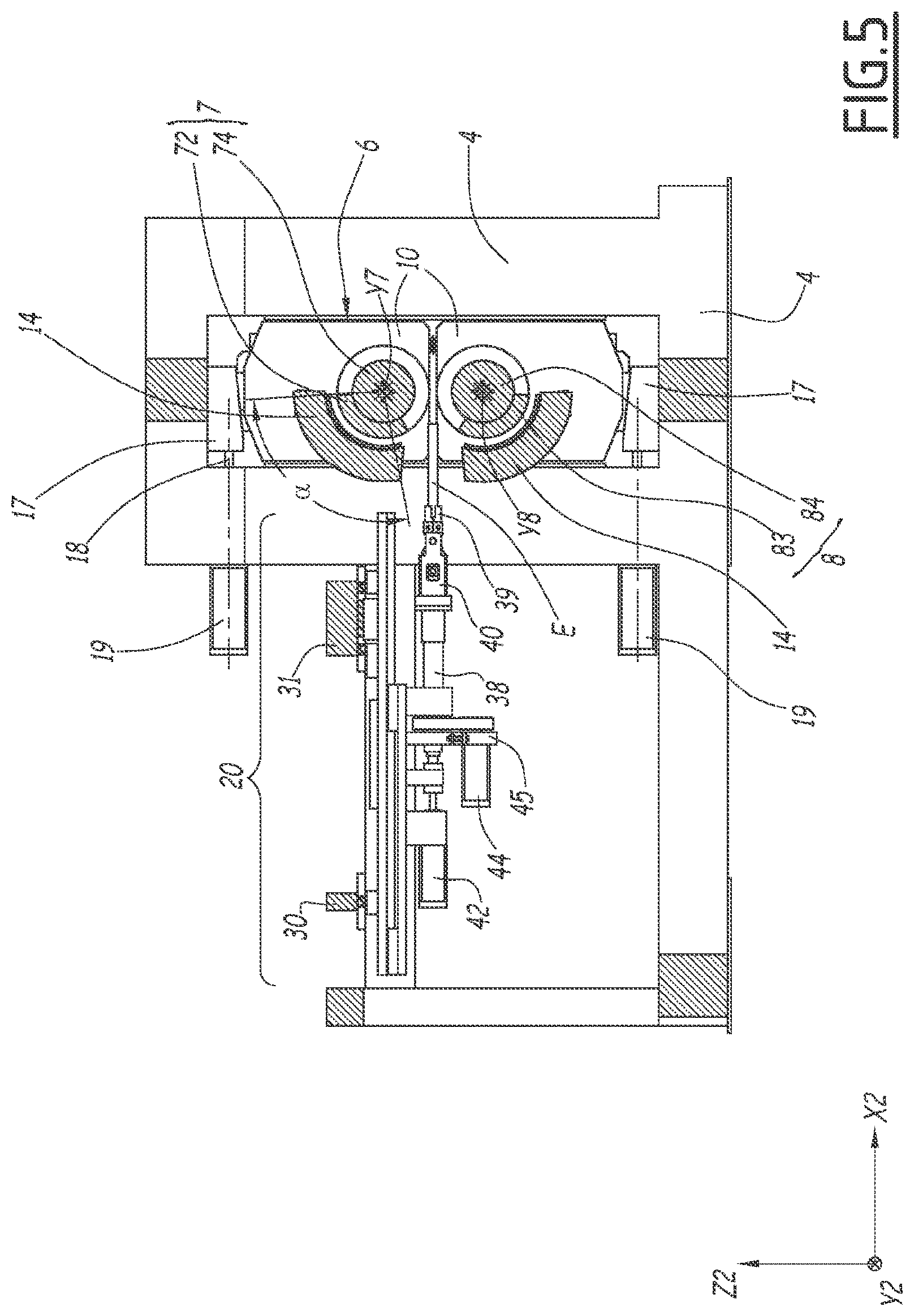 Patent US12479017 Figure 5 – Billet rolling mill equipped with a manipulator subassembly and method for controlling such a rolling mill