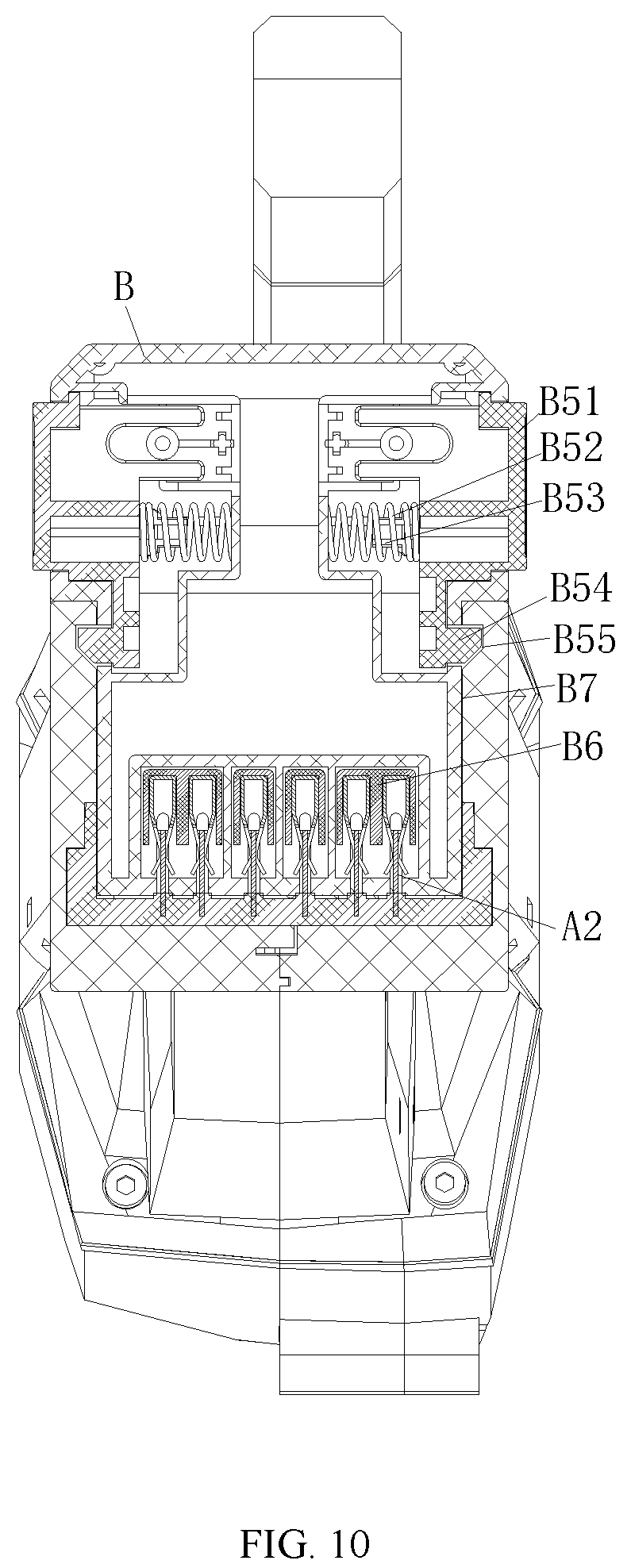 Patent US12479038 Figure 9 – Handheld lithium battery threading machine and threading method