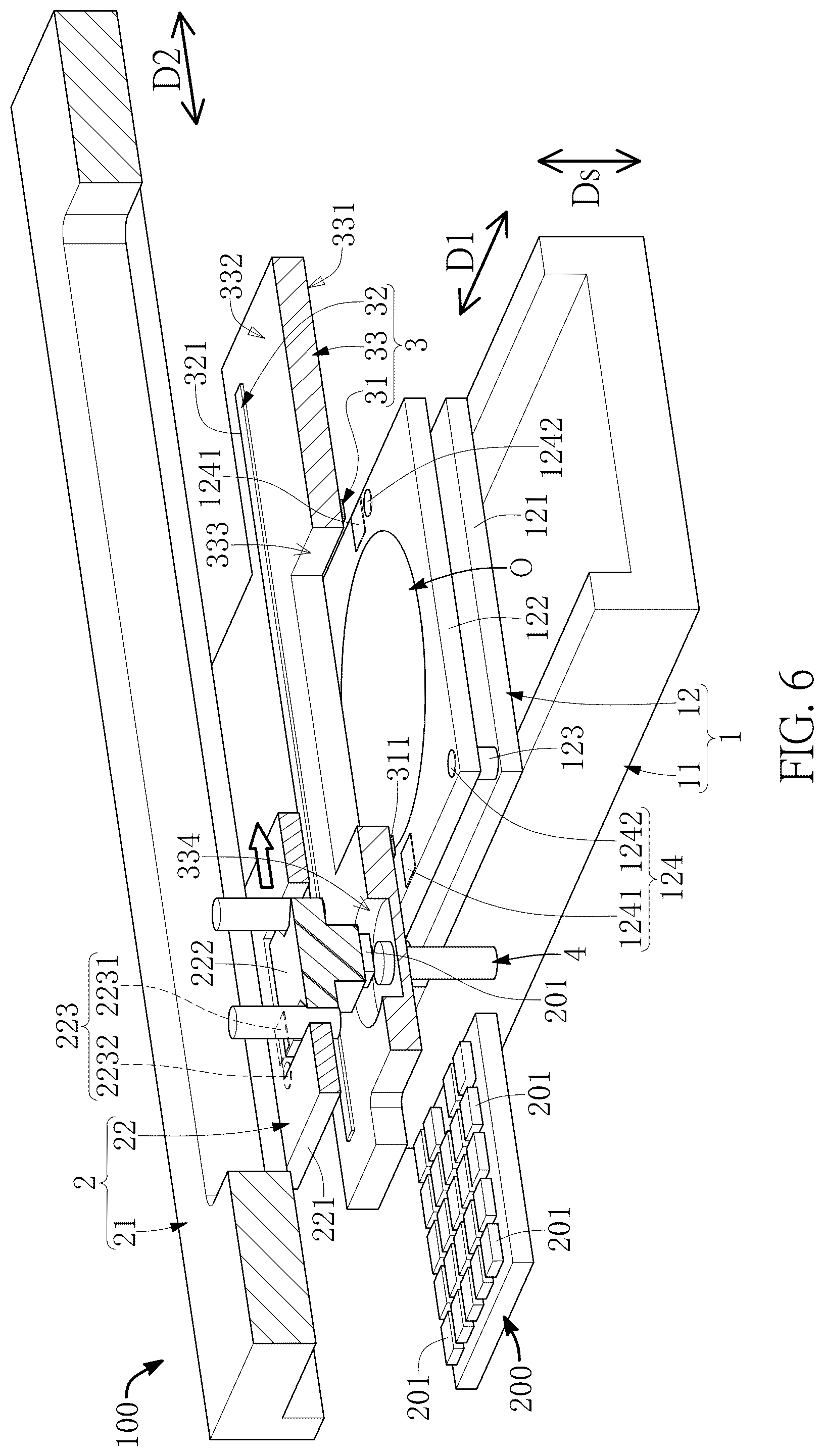 Patent US12479084 Figure 6 – Multi-axis operation apparatus in opposite arrangement