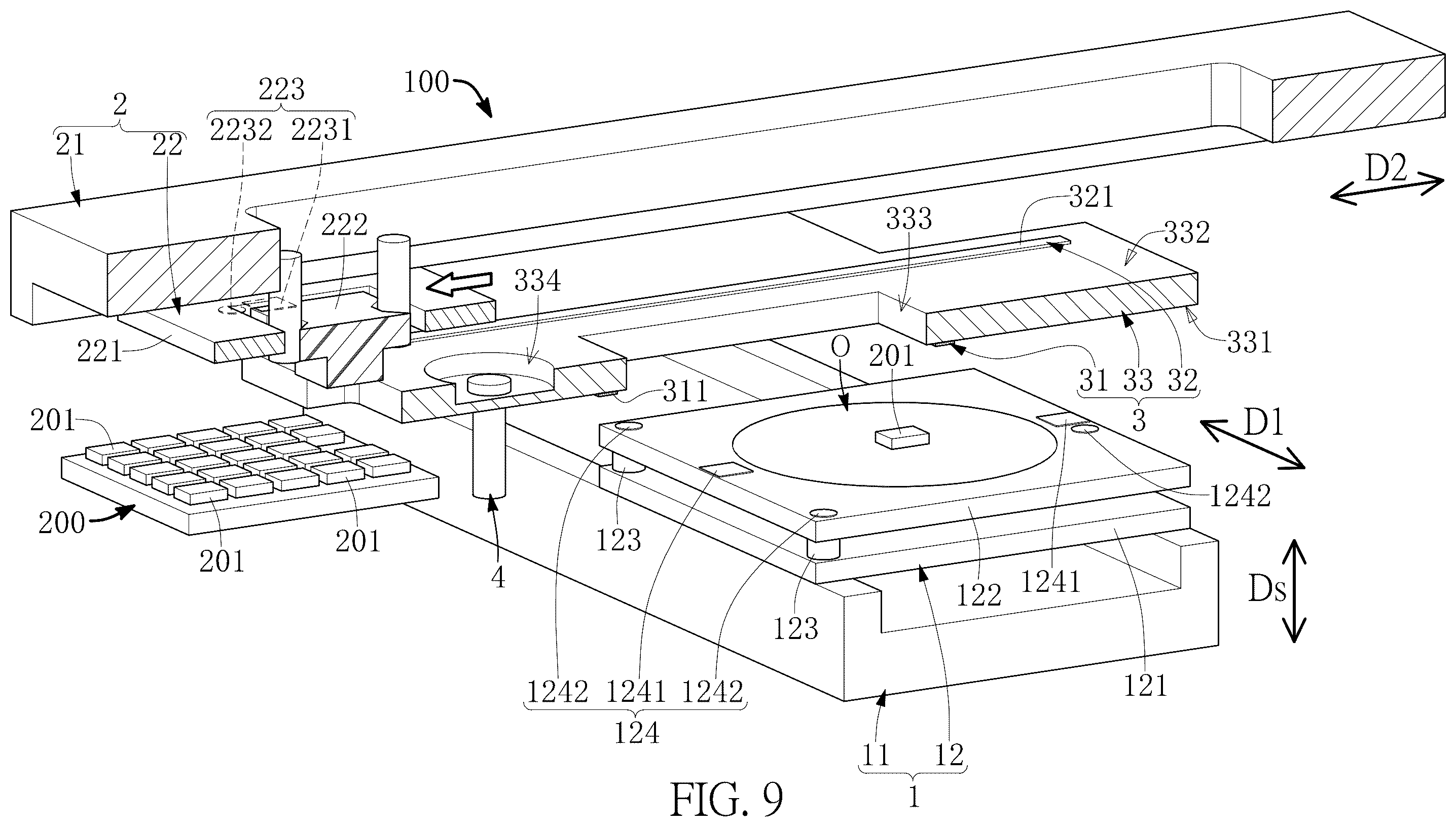Patent US12479084 Figure 9 – Multi-axis operation apparatus in opposite arrangement