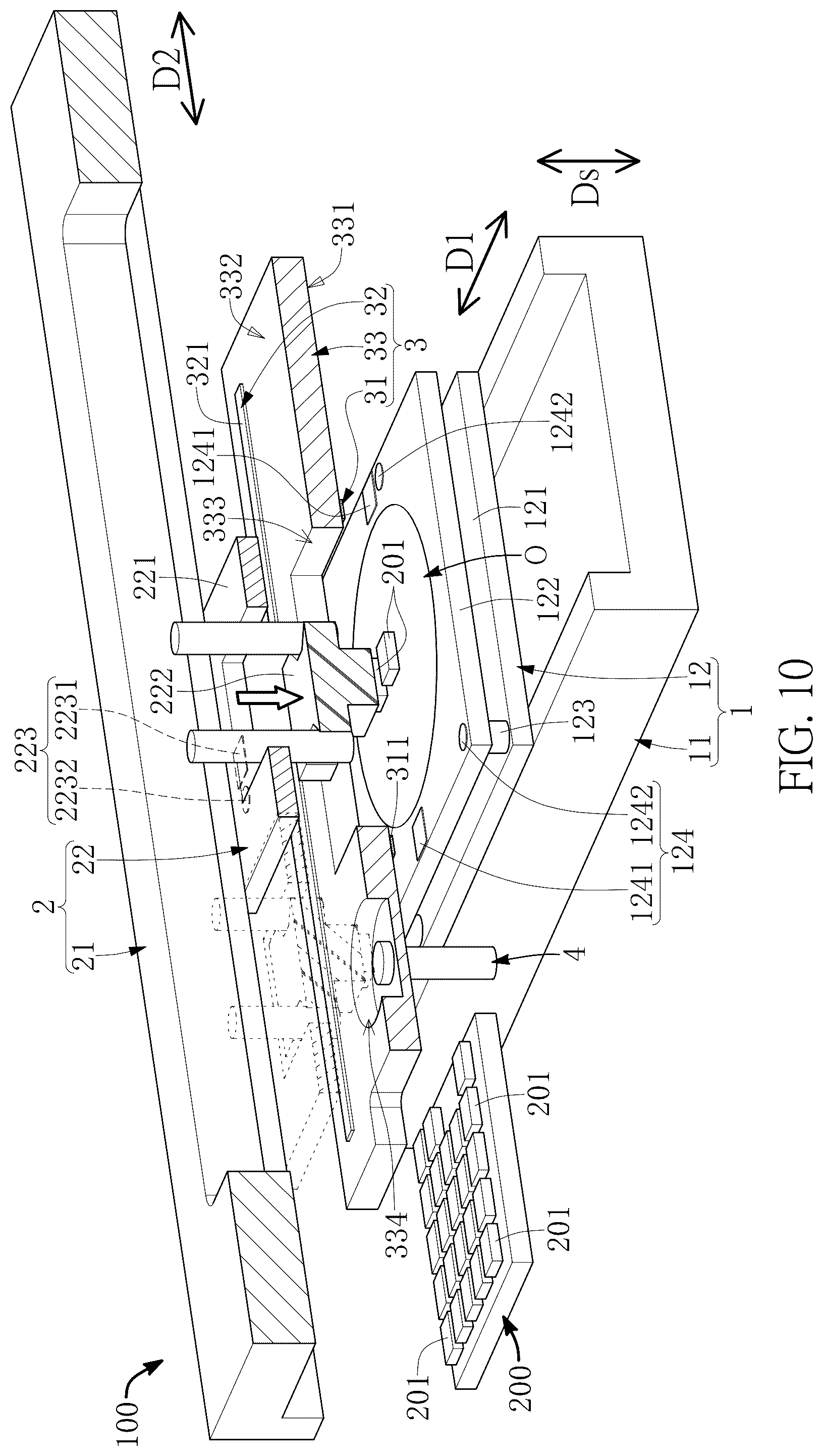 Patent US12479084 Figure 10 – Multi-axis operation apparatus in opposite arrangement
