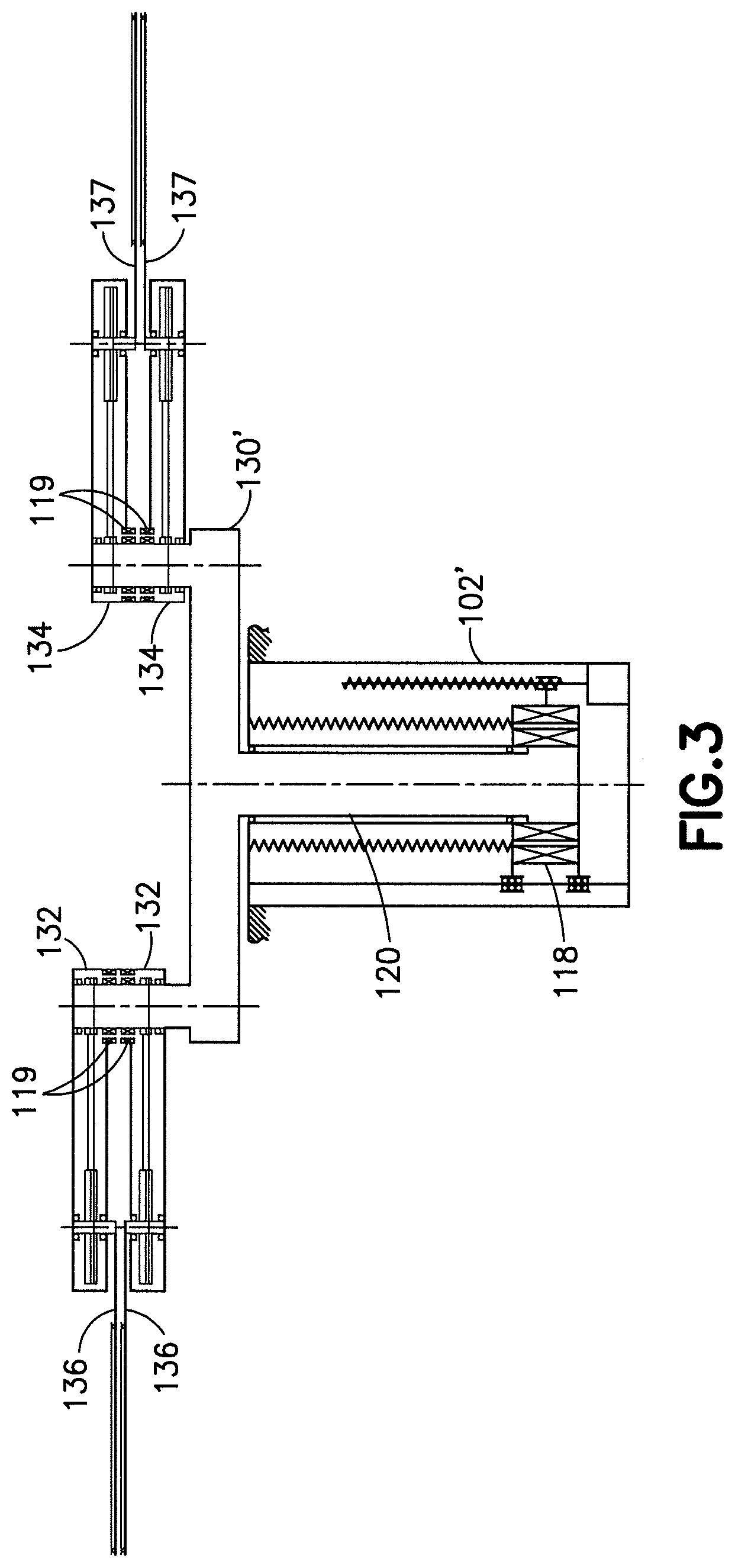 Patent US12479085 Figure 3 – Material-handling robot with multiple semi-independent arms