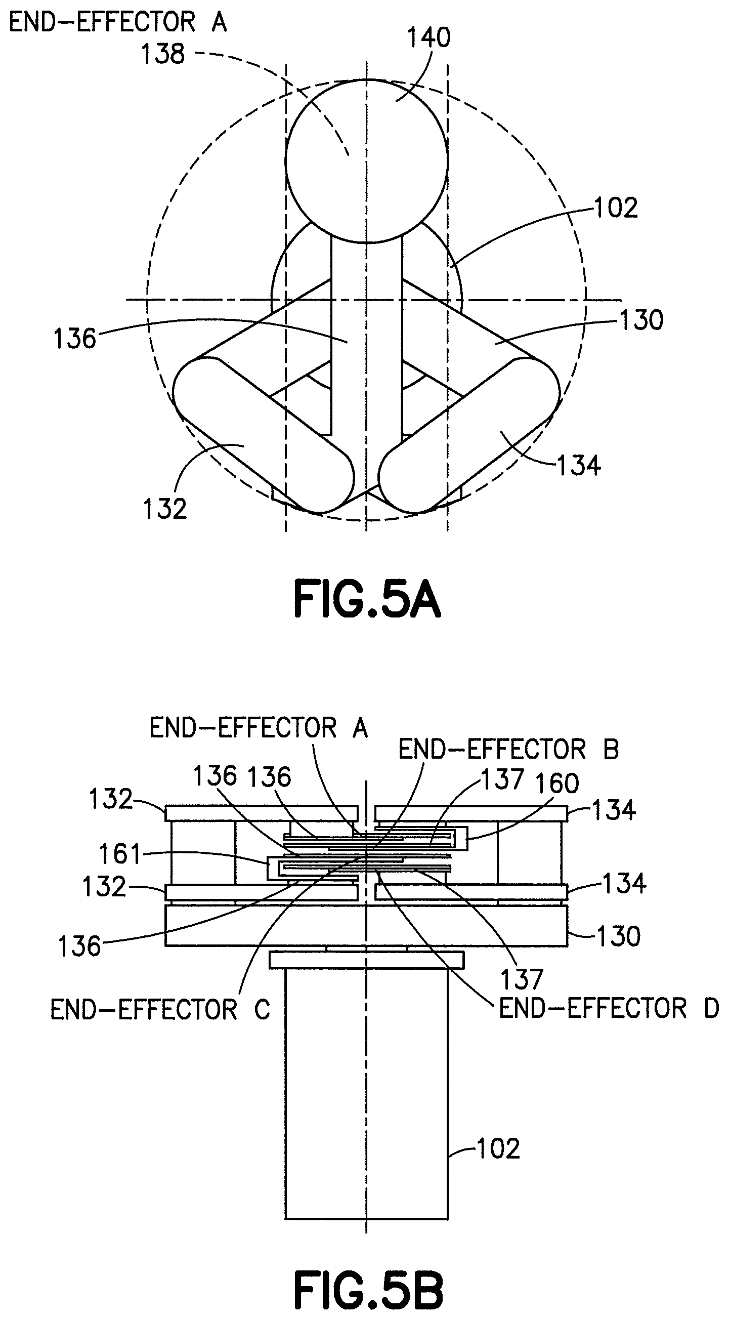 Patent US12479085 Figure 8 – Material-handling robot with multiple semi-independent arms