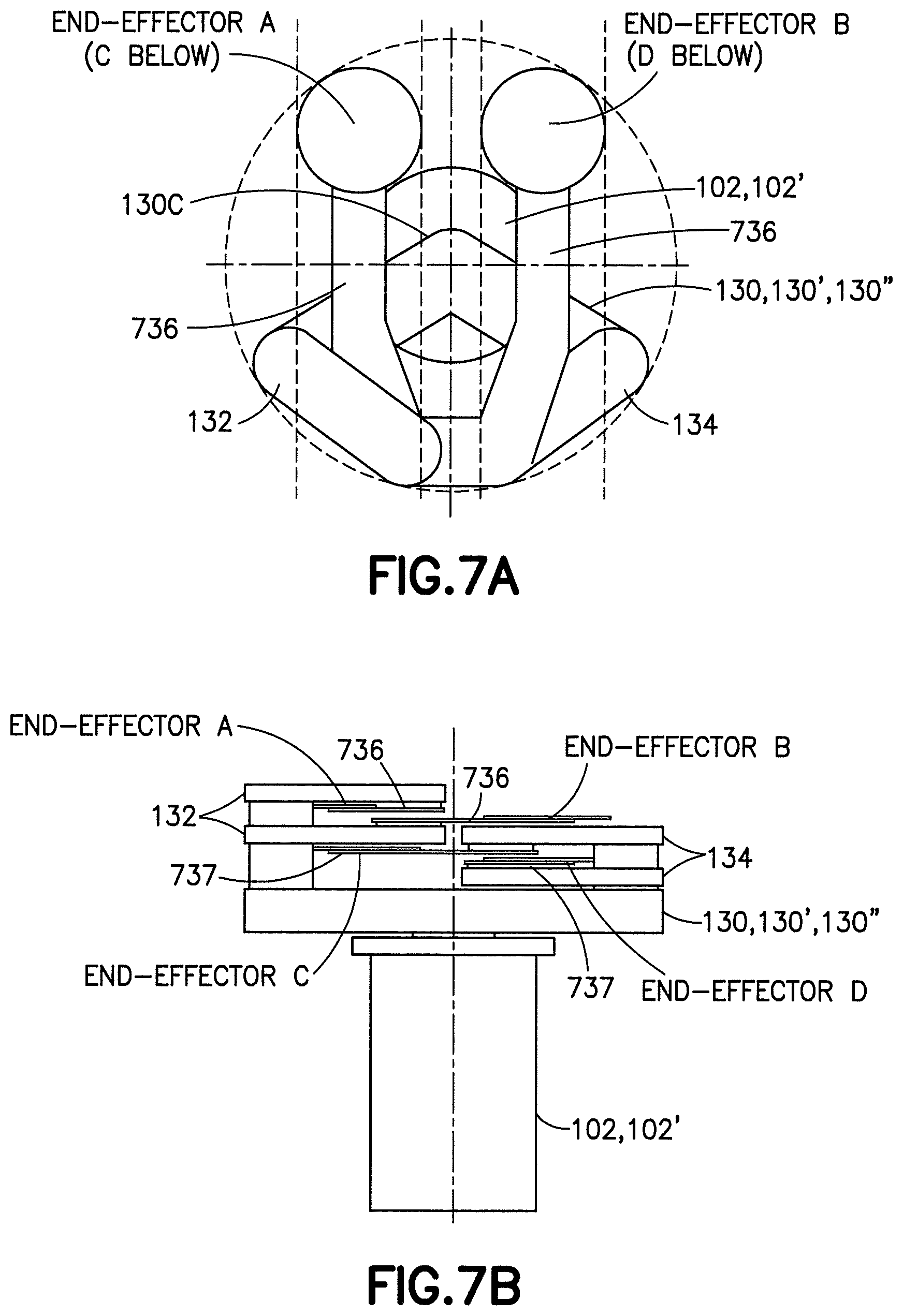 Patent US12479085 Figure 13 – Material-handling robot with multiple semi-independent arms