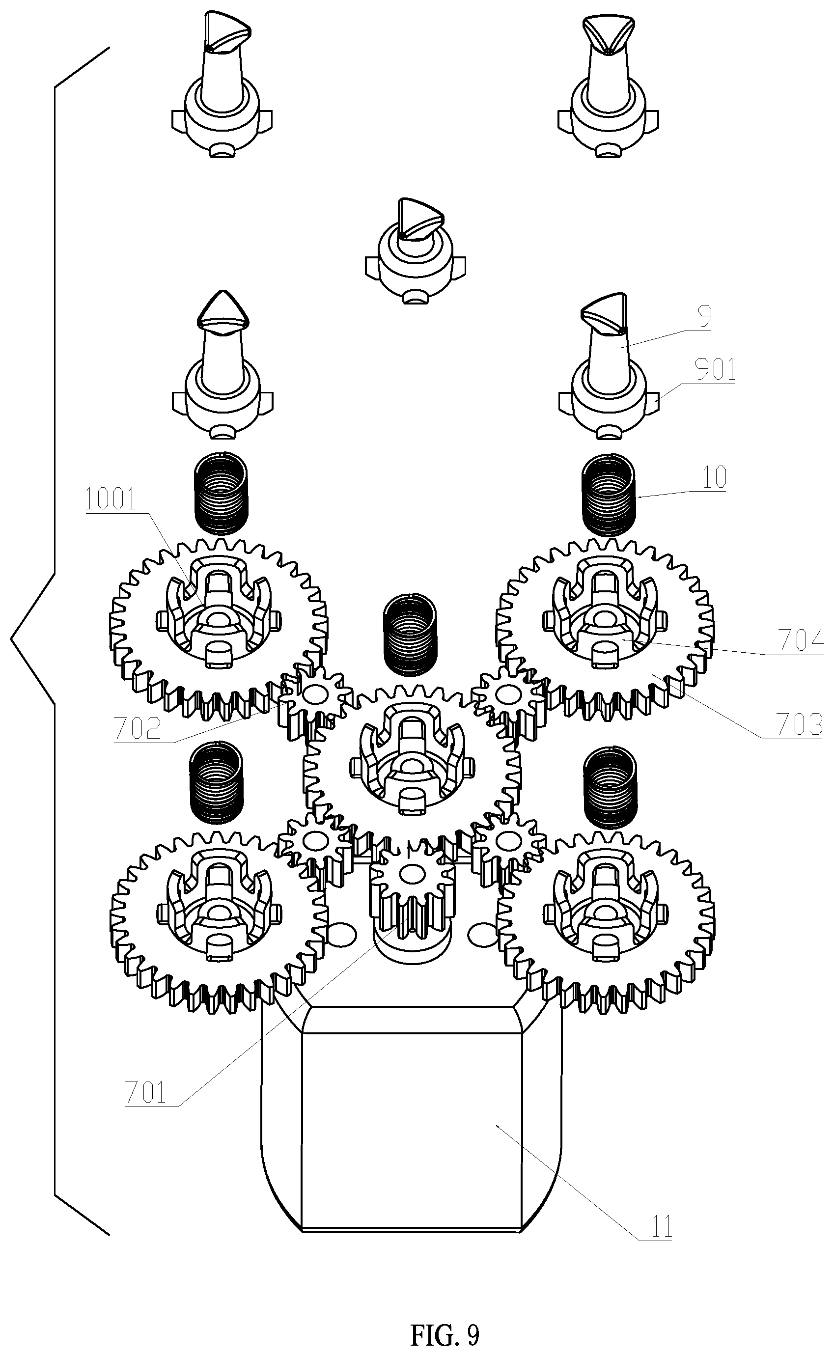Patent US12479117 Figure 9 – Dual-power multi-head electric shaver