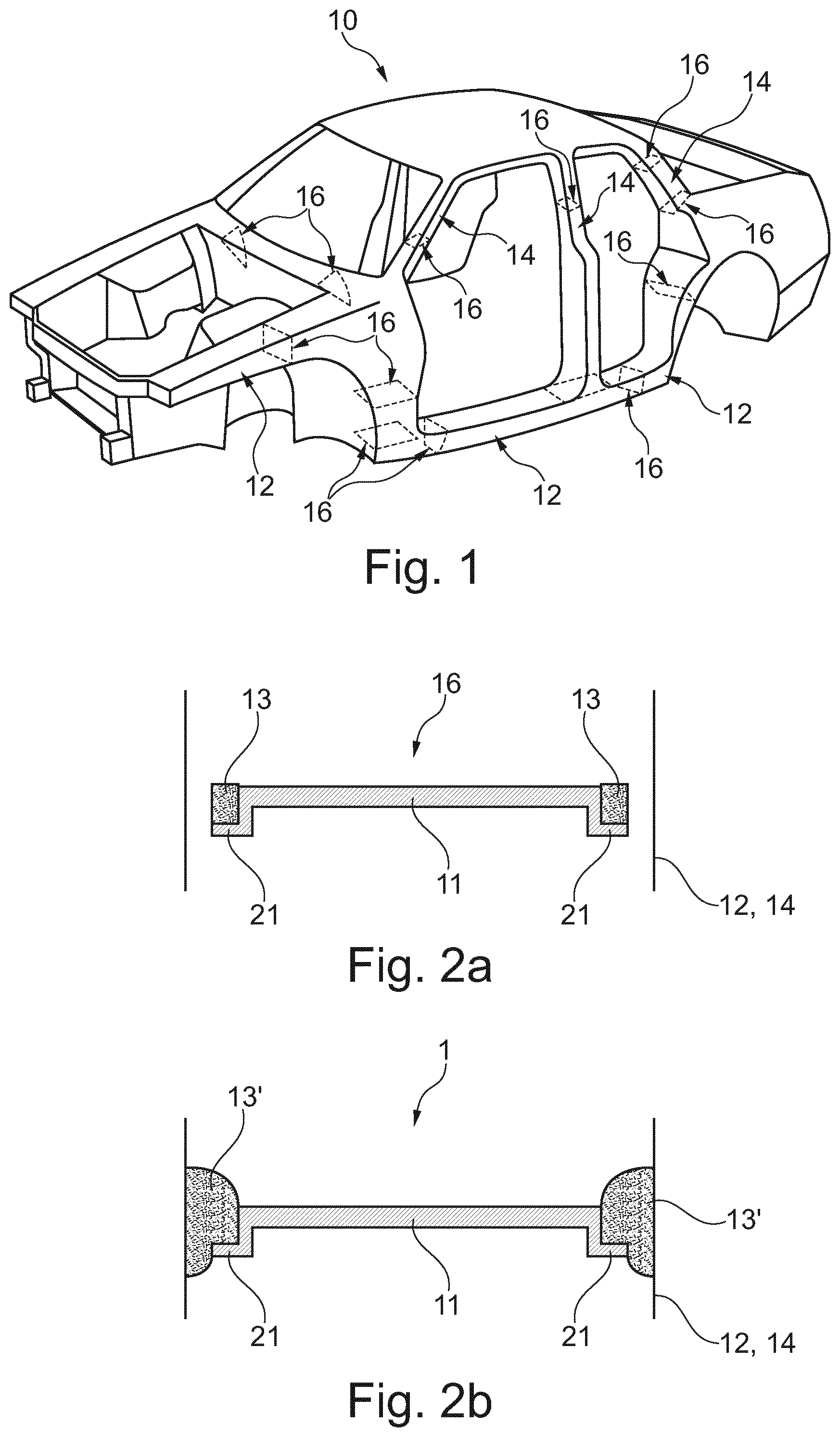 Patent US12479136 Figure 1 – Device for reinforcing, sealing or damping a structural element