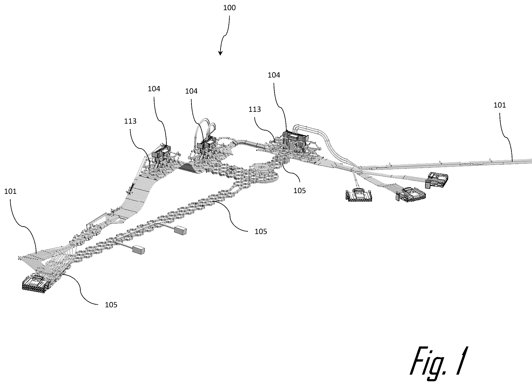 Patent US12479156 Figure 1 – Electrical wiring harness assembly and process for manufacturing same