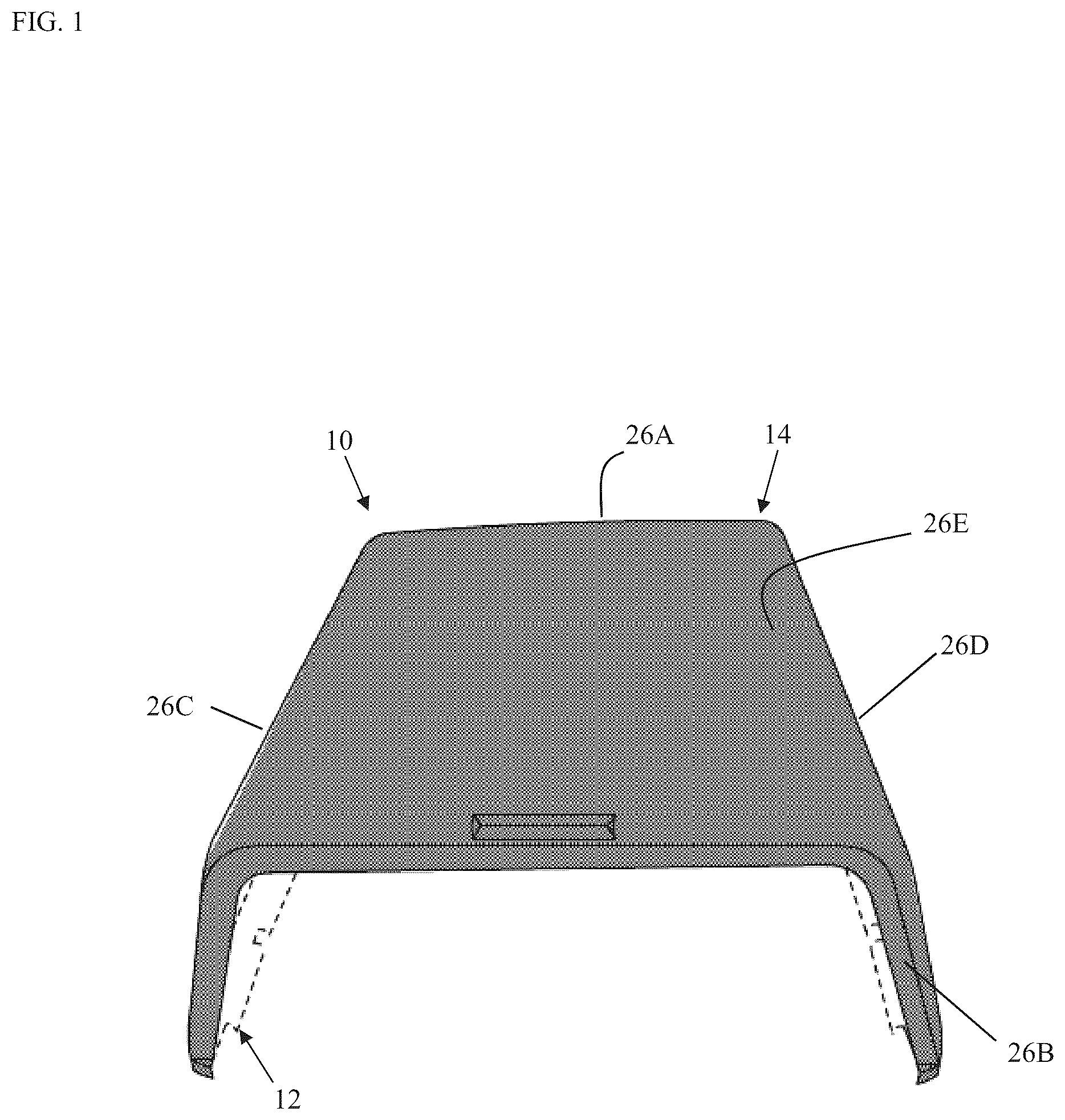 Patent US12479172 — Truck cap and method of making a truck cap using a closed-cavity bag molding process — Figure 1