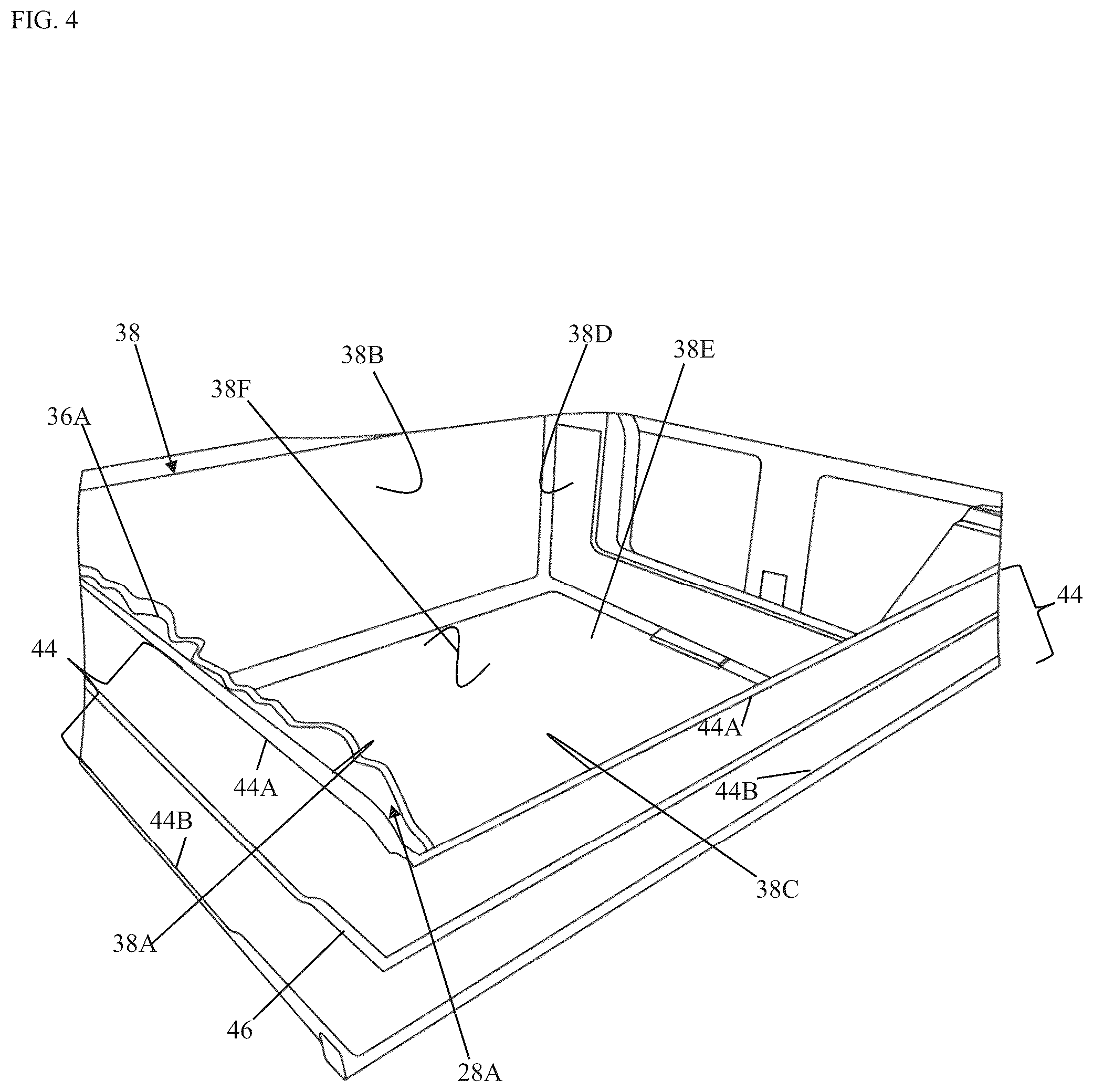 Patent US12479172 Figure 5 – Truck cap and method of making a truck cap using a closed-cavity bag molding process