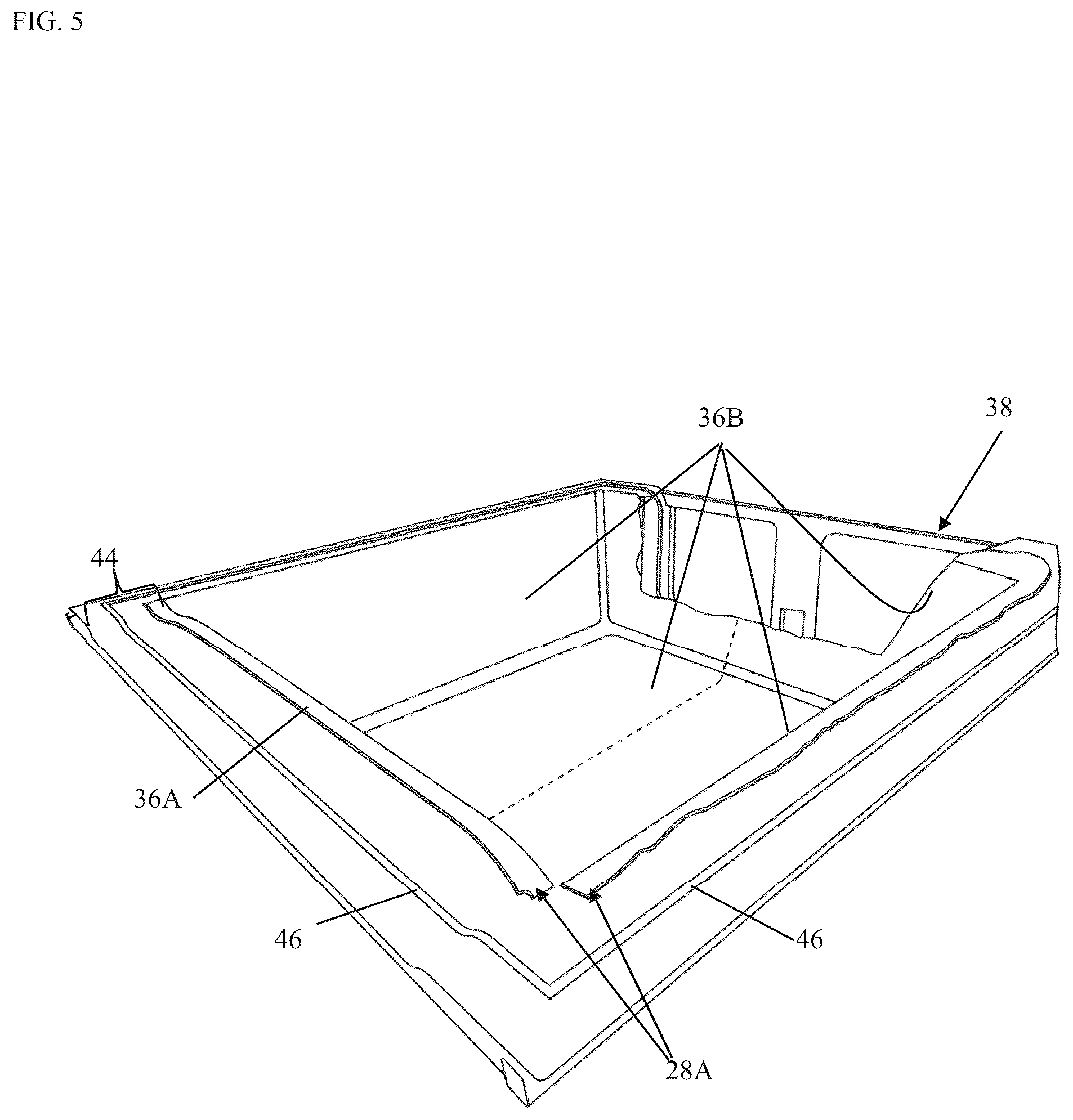 Patent US12479172 Figure 6 – Truck cap and method of making a truck cap using a closed-cavity bag molding process
