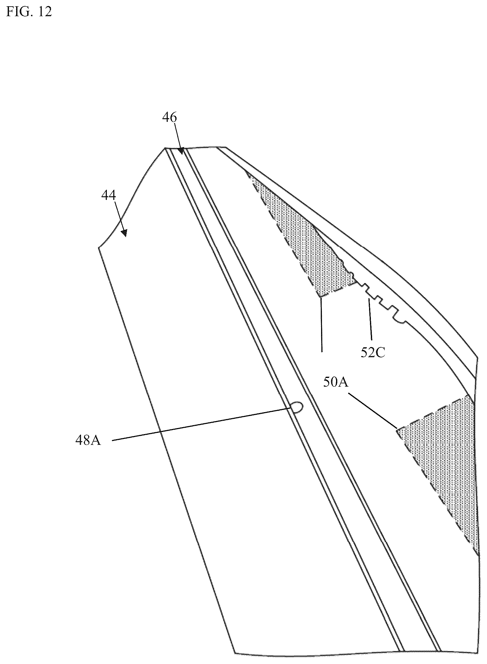 Patent US12479172 Figure 13 – Truck cap and method of making a truck cap using a closed-cavity bag molding process