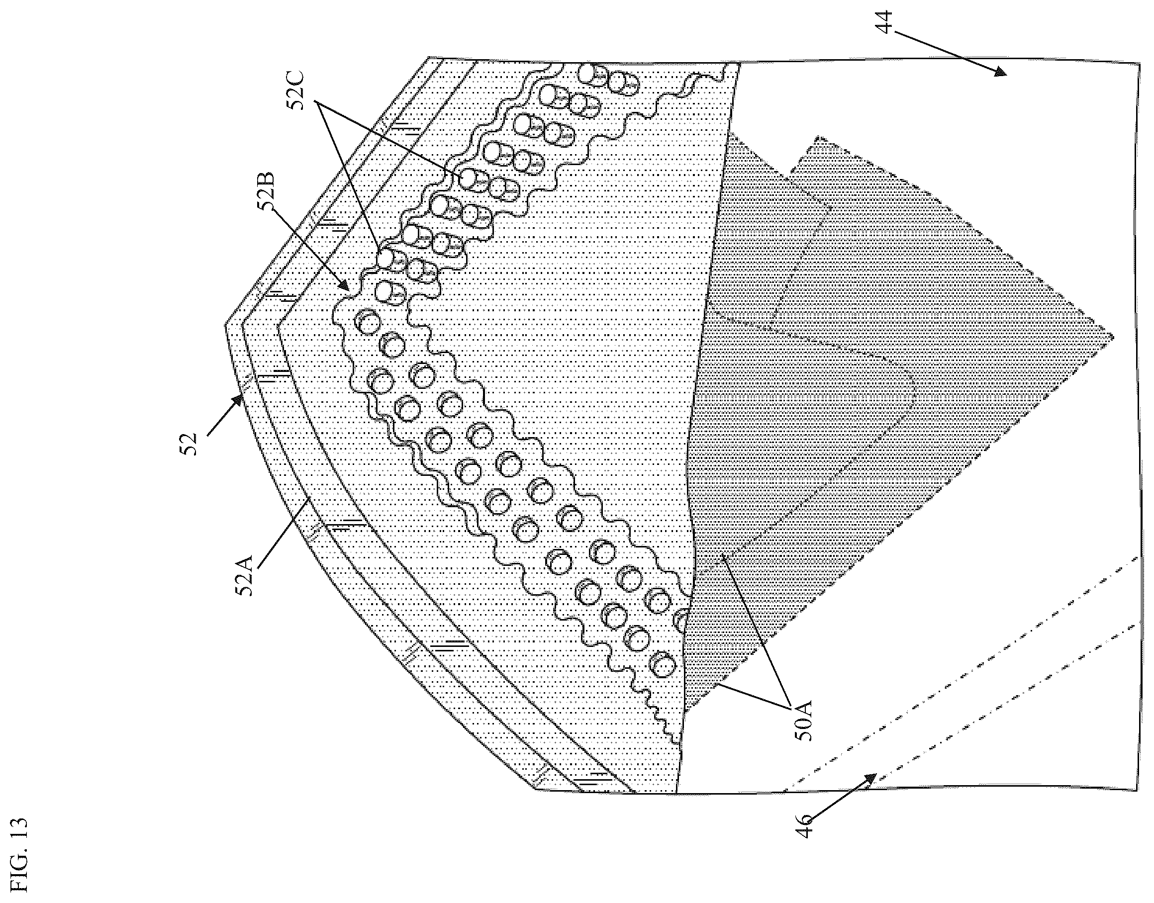 Patent US12479172 Figure 14 – Truck cap and method of making a truck cap using a closed-cavity bag molding process