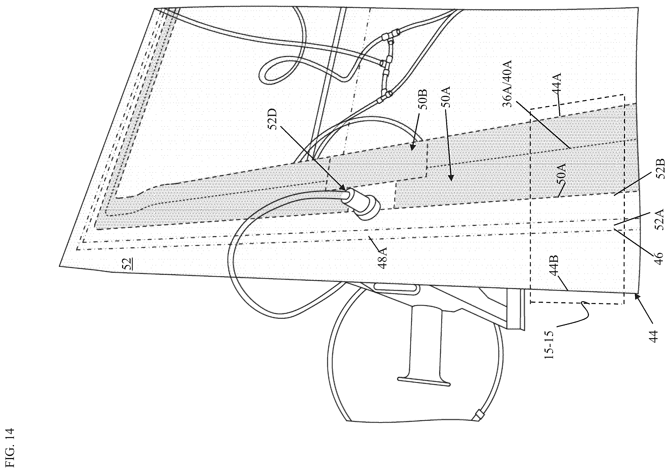Patent US12479172 Figure 15 – Truck cap and method of making a truck cap using a closed-cavity bag molding process