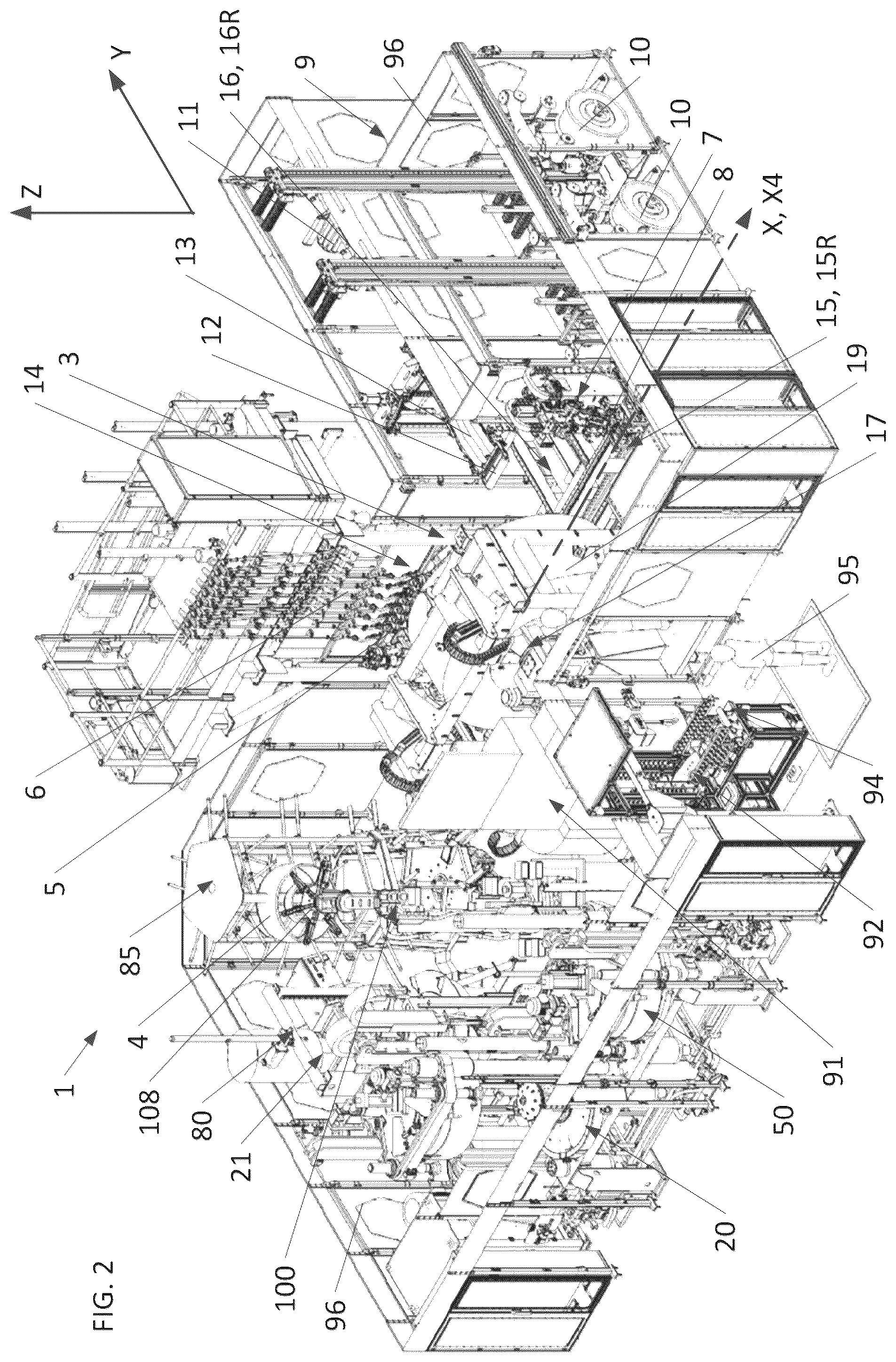 Patent US12479177 Figure 2 – Facility and method for manufacturing an annular tire on a lightweight monolithic core