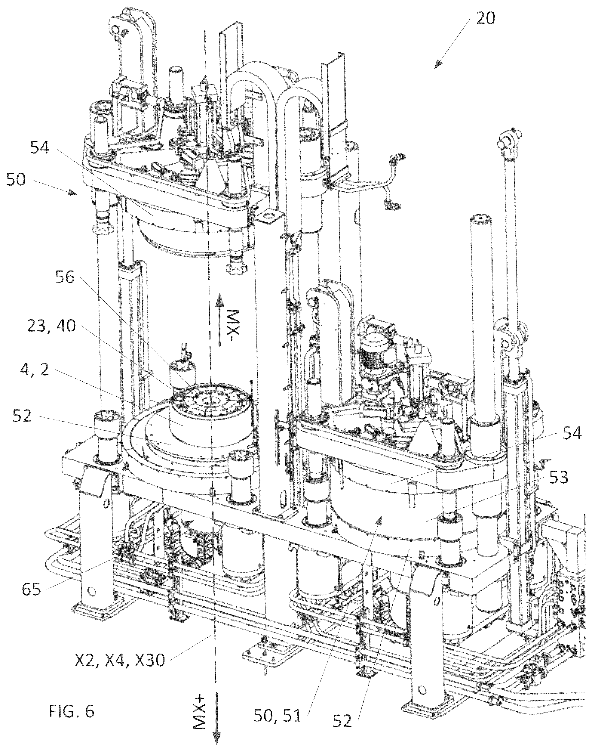 Patent US12479177 Figure 4 – Facility and method for manufacturing an annular tire on a lightweight monolithic core