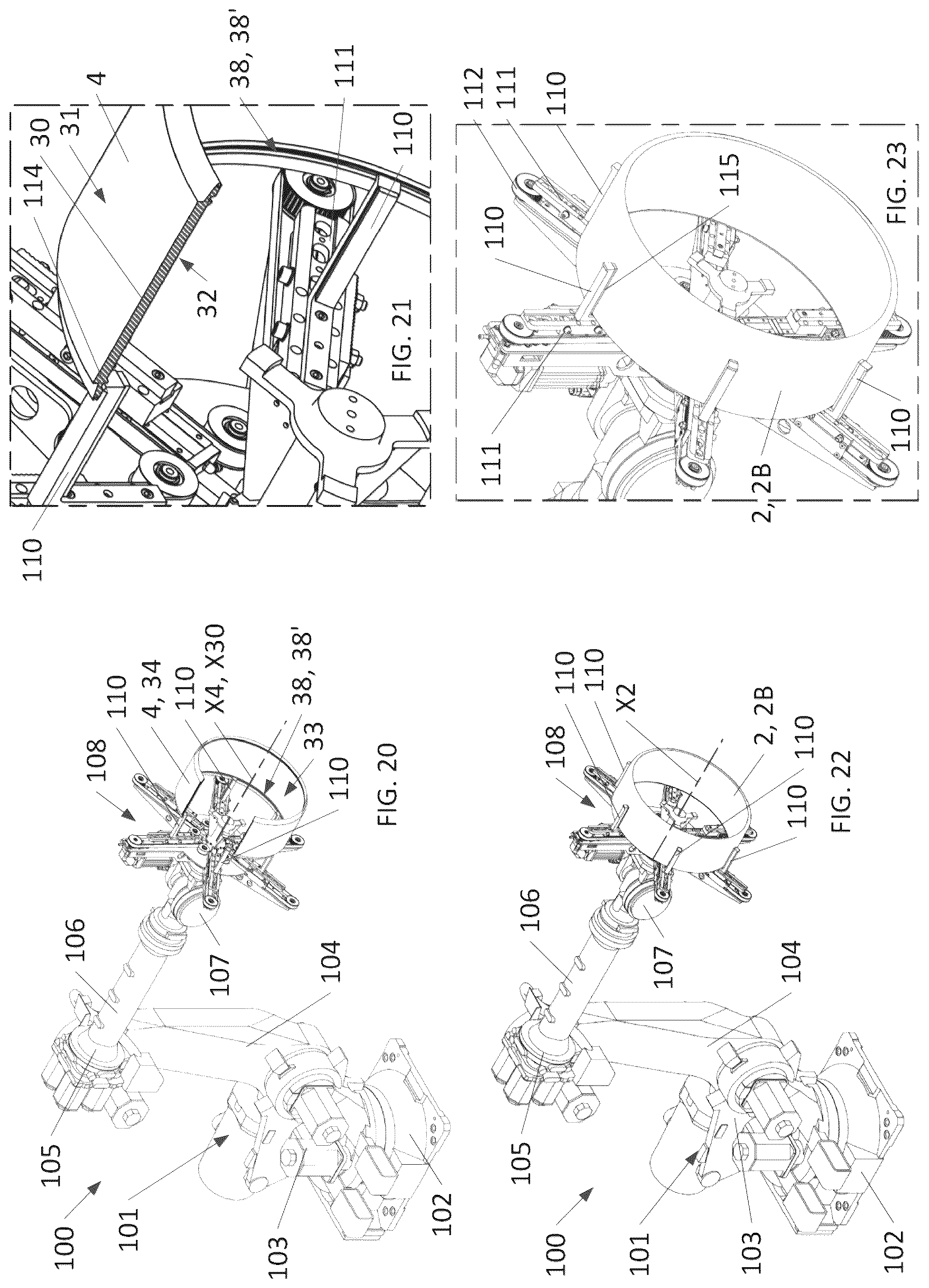 Patent US12479177 Figure 12 – Facility and method for manufacturing an annular tire on a lightweight monolithic core