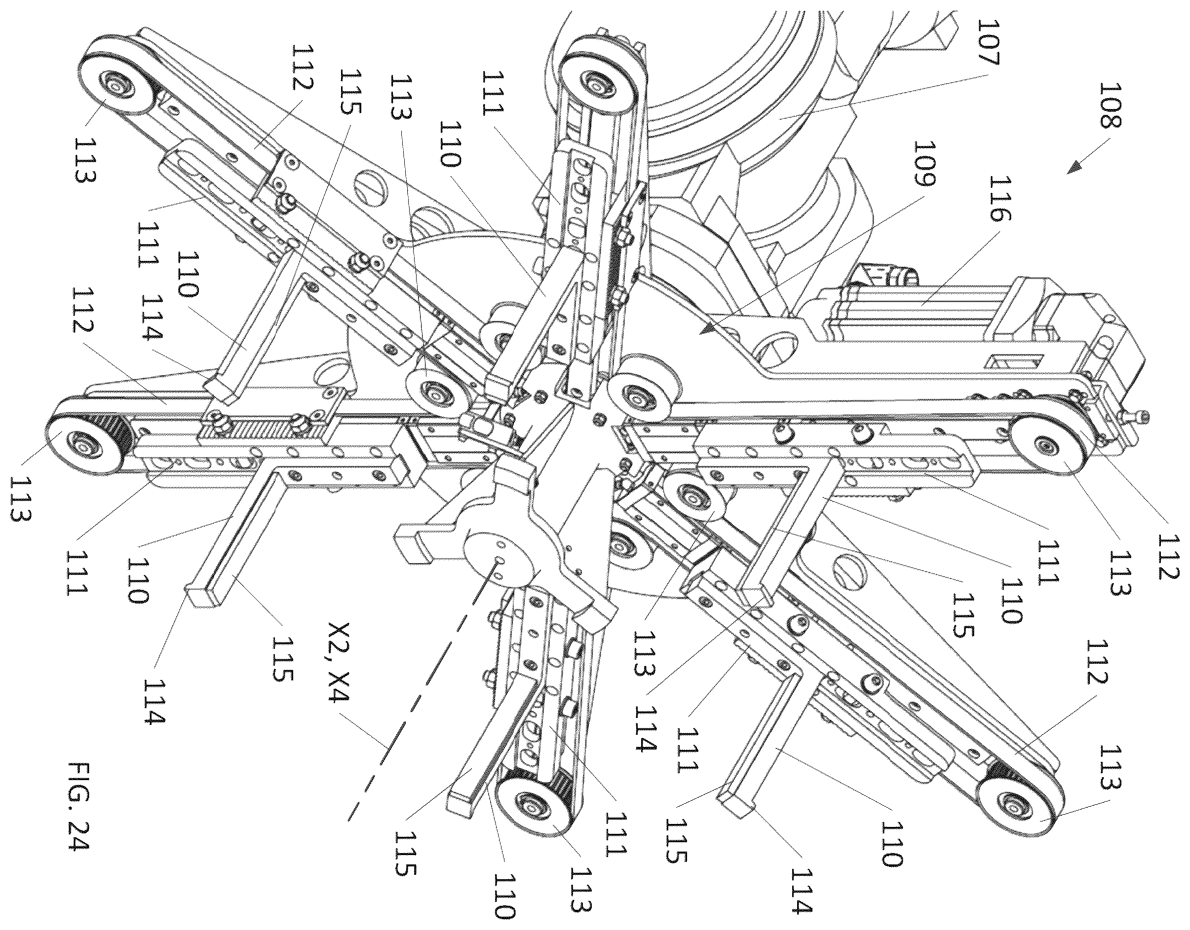 Patent US12479177 Figure 13 – Facility and method for manufacturing an annular tire on a lightweight monolithic core