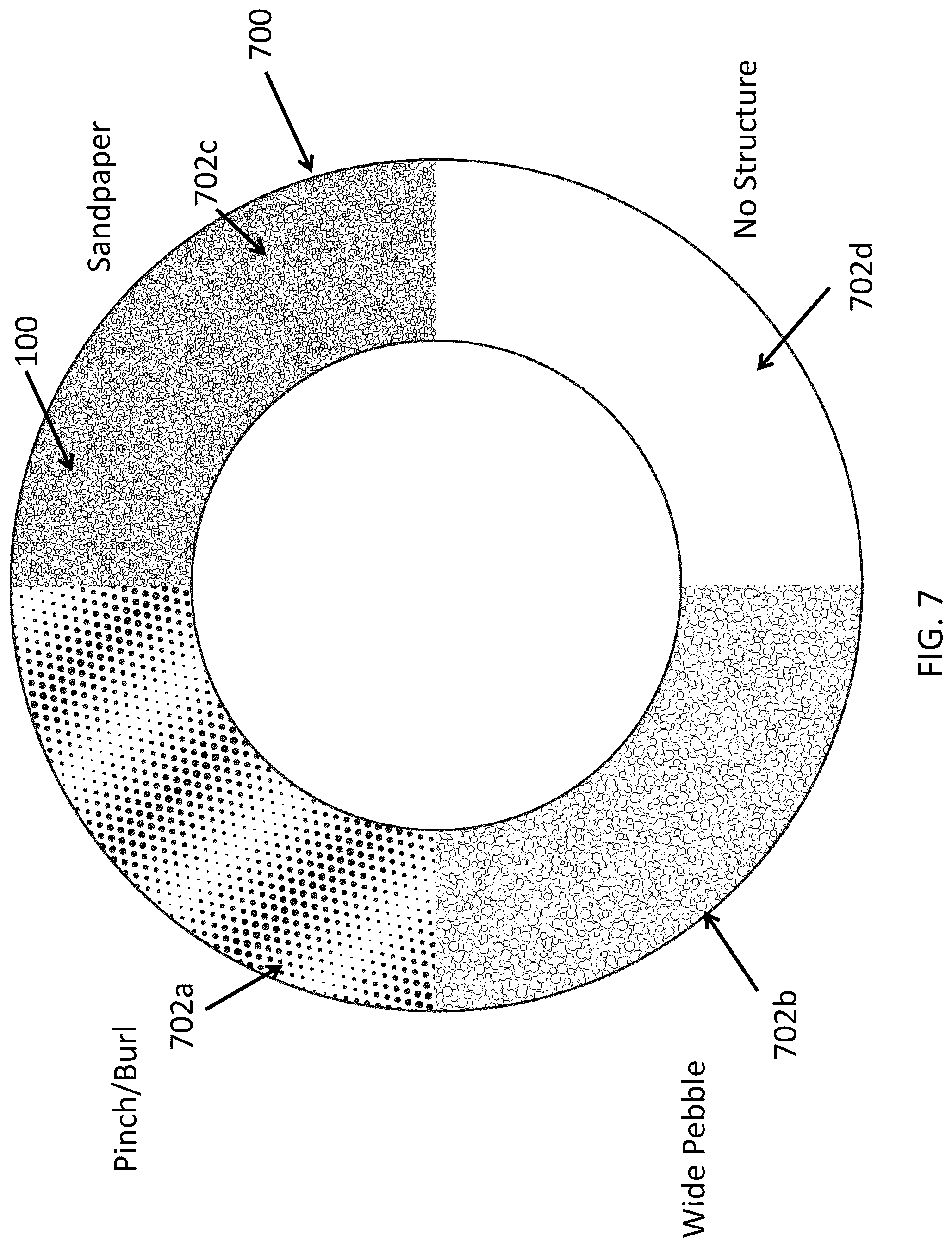 Patent US12479178 Figure 6 – Pneumatic tire with a textured surface, method of manufacturing, and textured mold