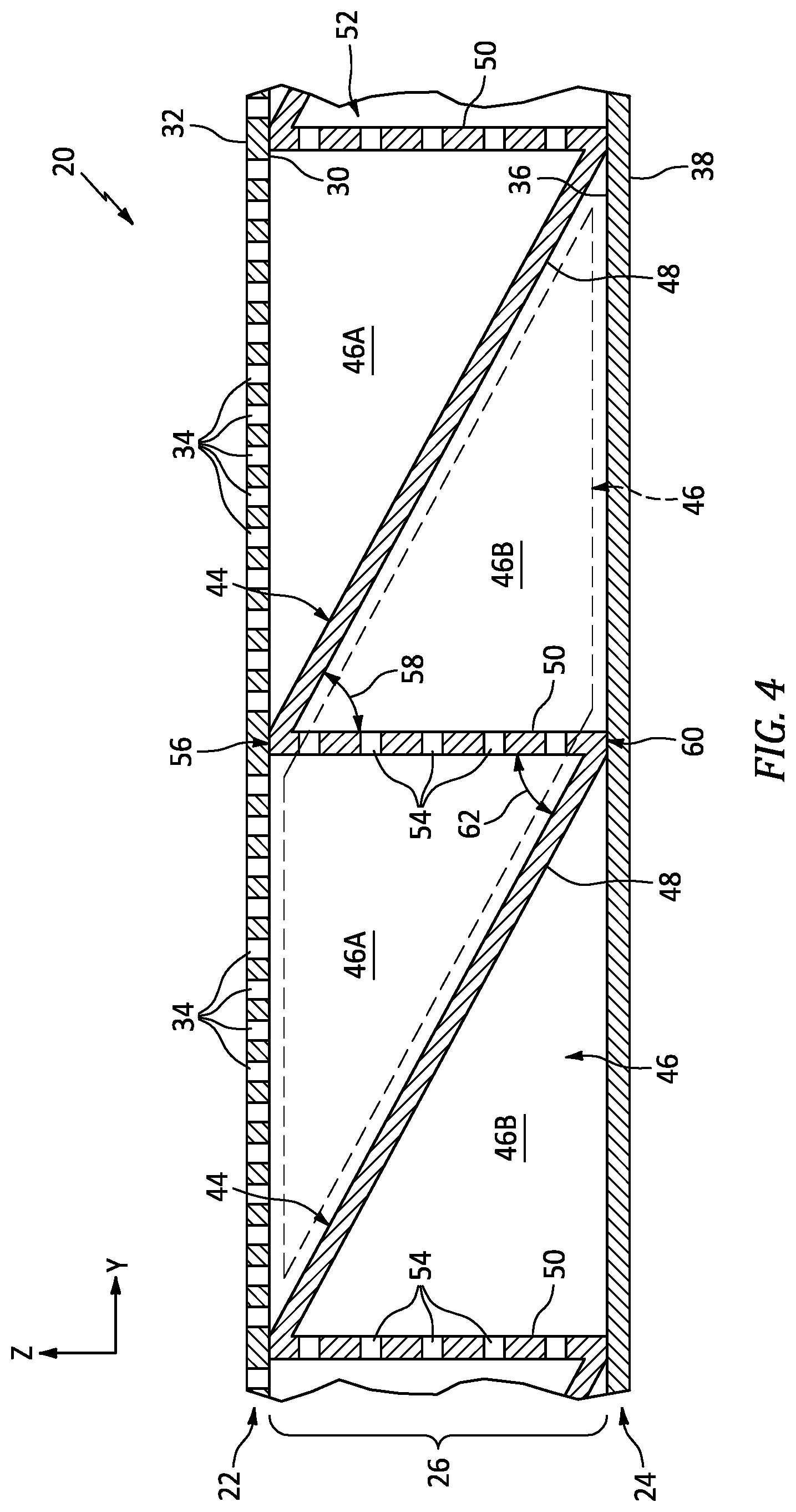Patent US12479201 Figure 4 – Forming pattern for cellular core by folding material