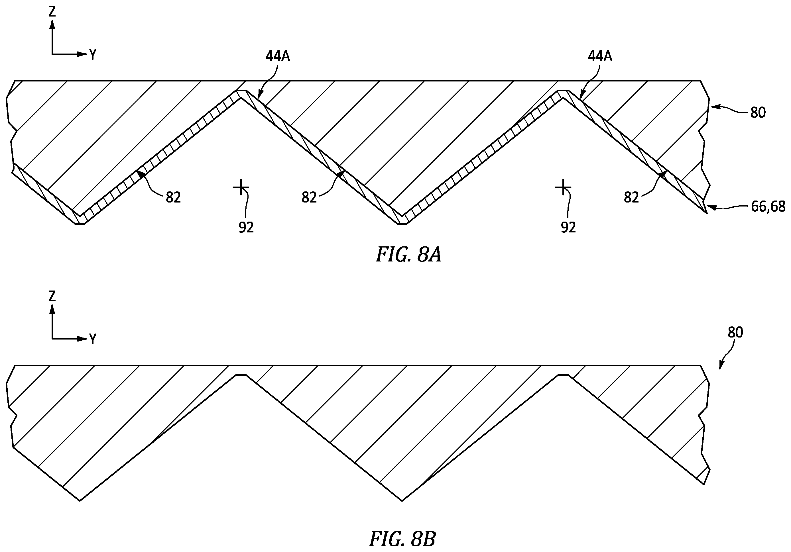 Patent US12479201 Figure 9 – Forming pattern for cellular core by folding material