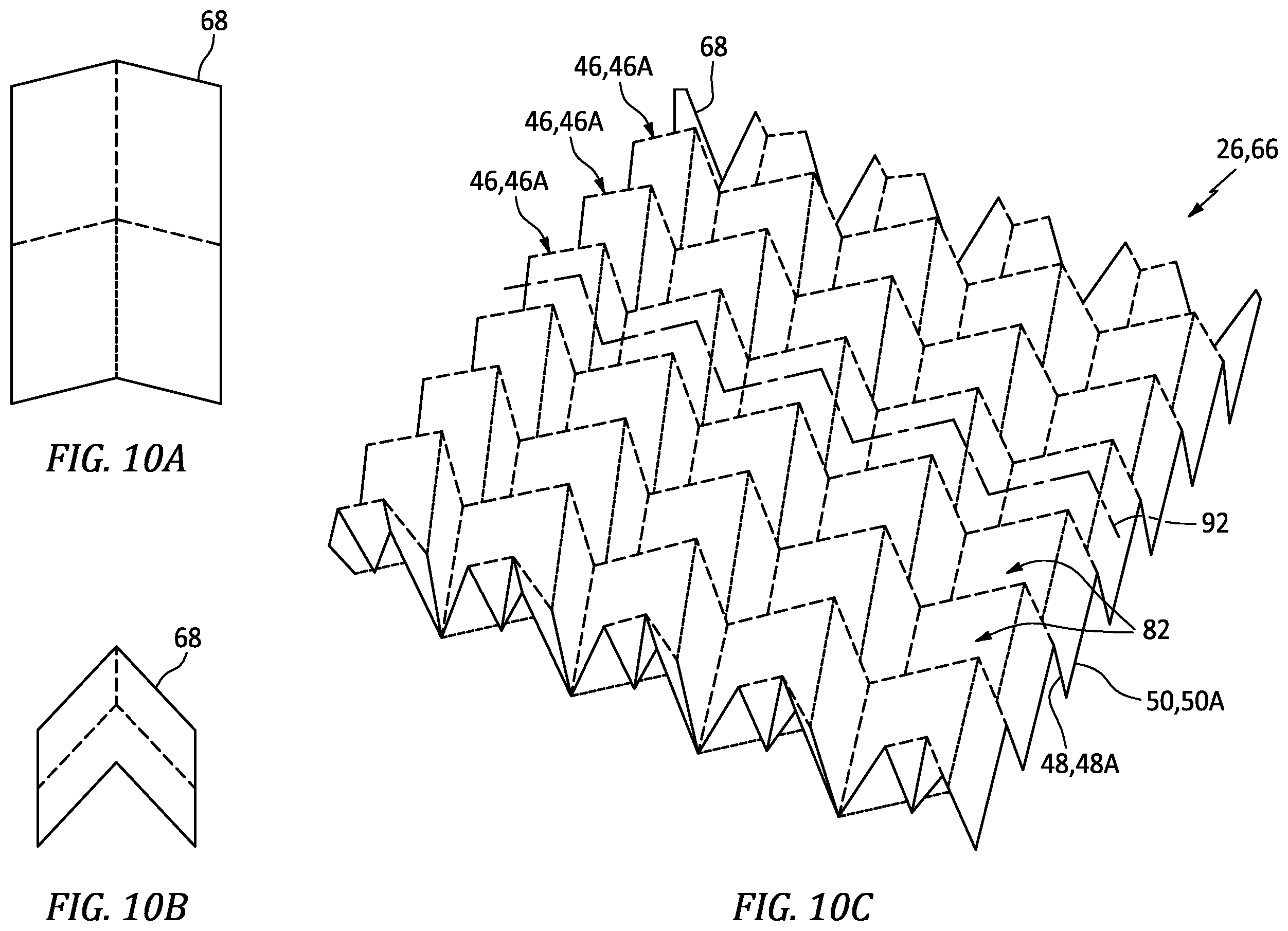 Patent US12479201 Figure 11 – Forming pattern for cellular core by folding material
