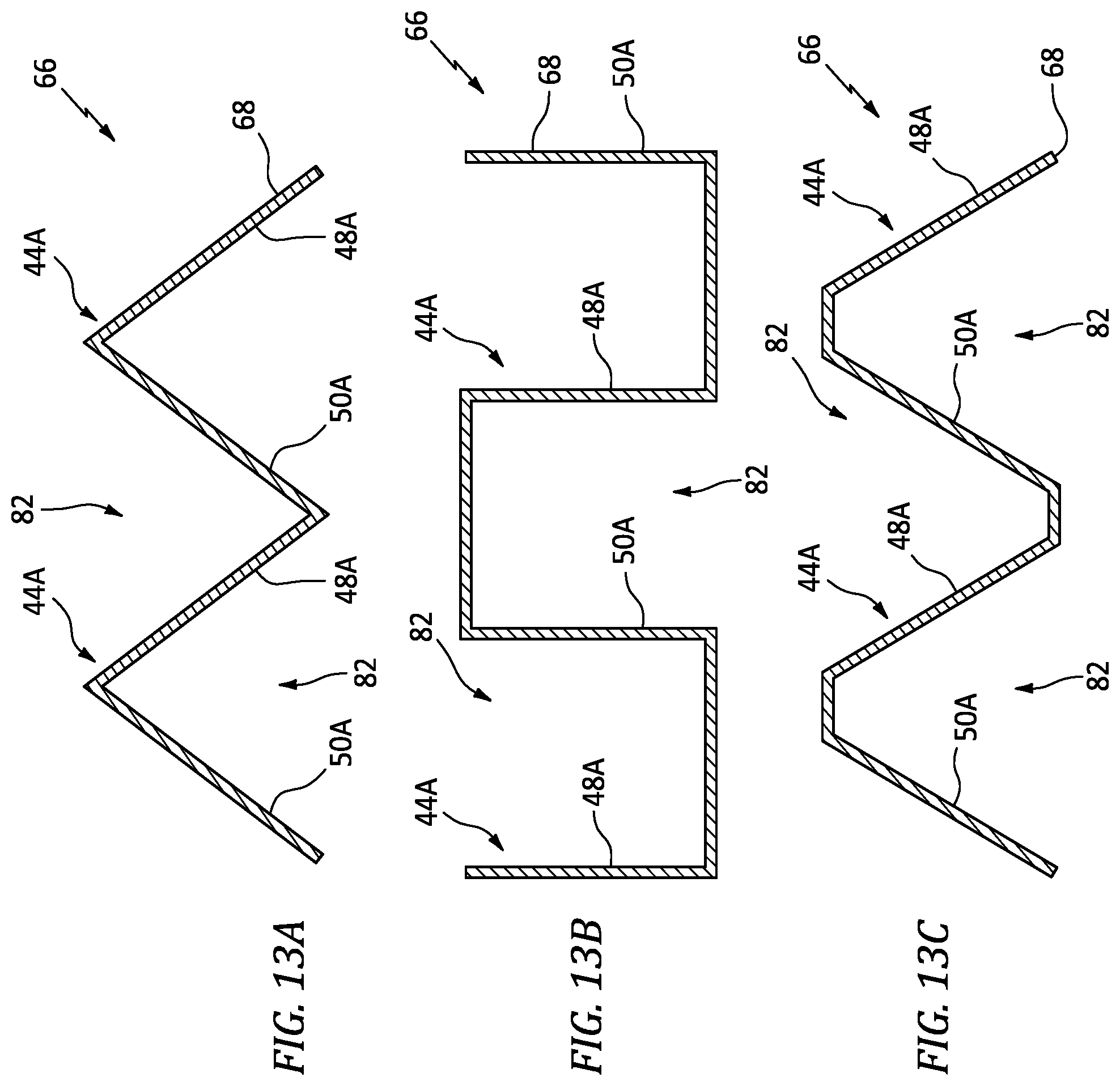 Patent US12479201 Figure 14 – Forming pattern for cellular core by folding material
