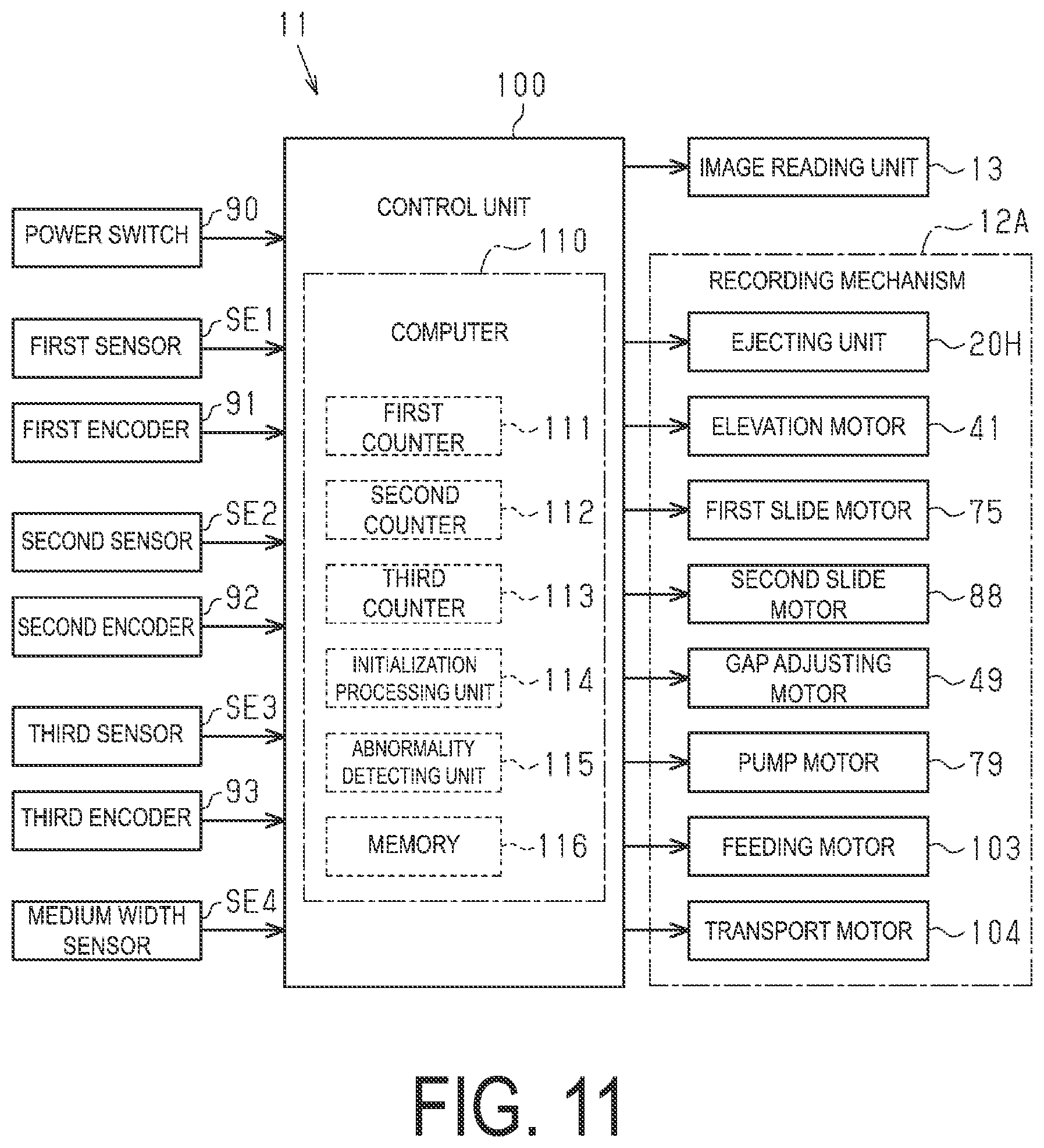 Patent US12479219 Figure 11 – Recording device