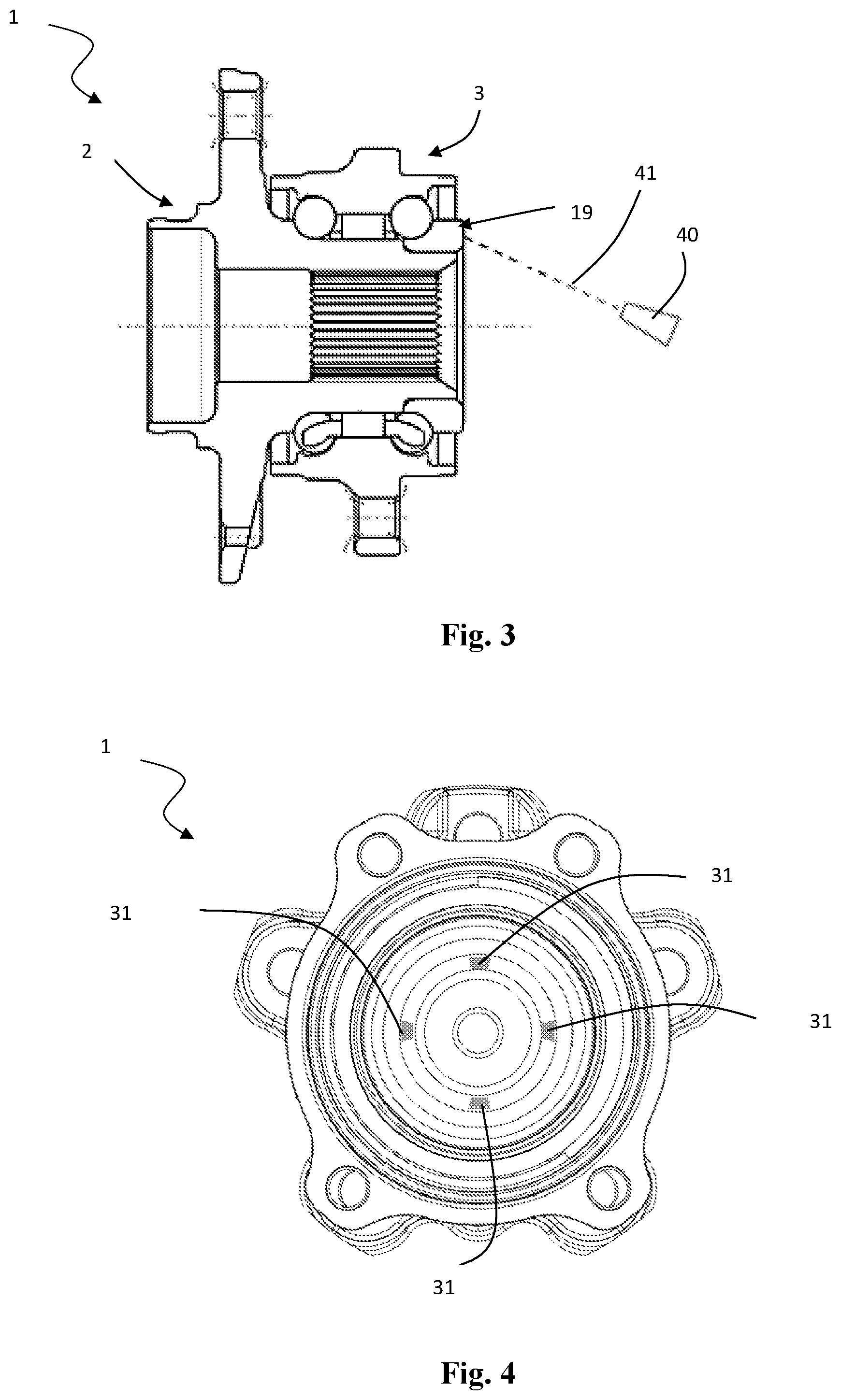 Patent US12479237 Figure 2 – Reduced noise wheel hub unit