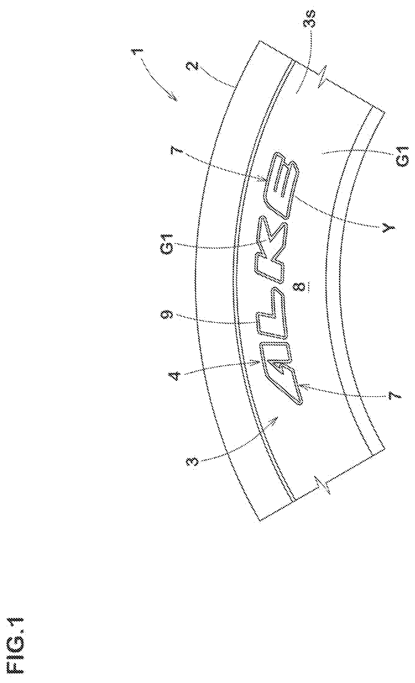 Patent US12479244 Figure 1 – Pneumatic tire